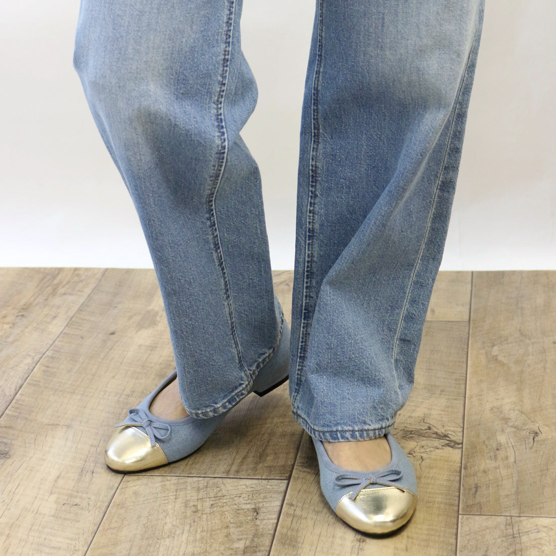 フィン Fin ゴールドトゥキャップバレエシューズ【低反発スポンジ入り】