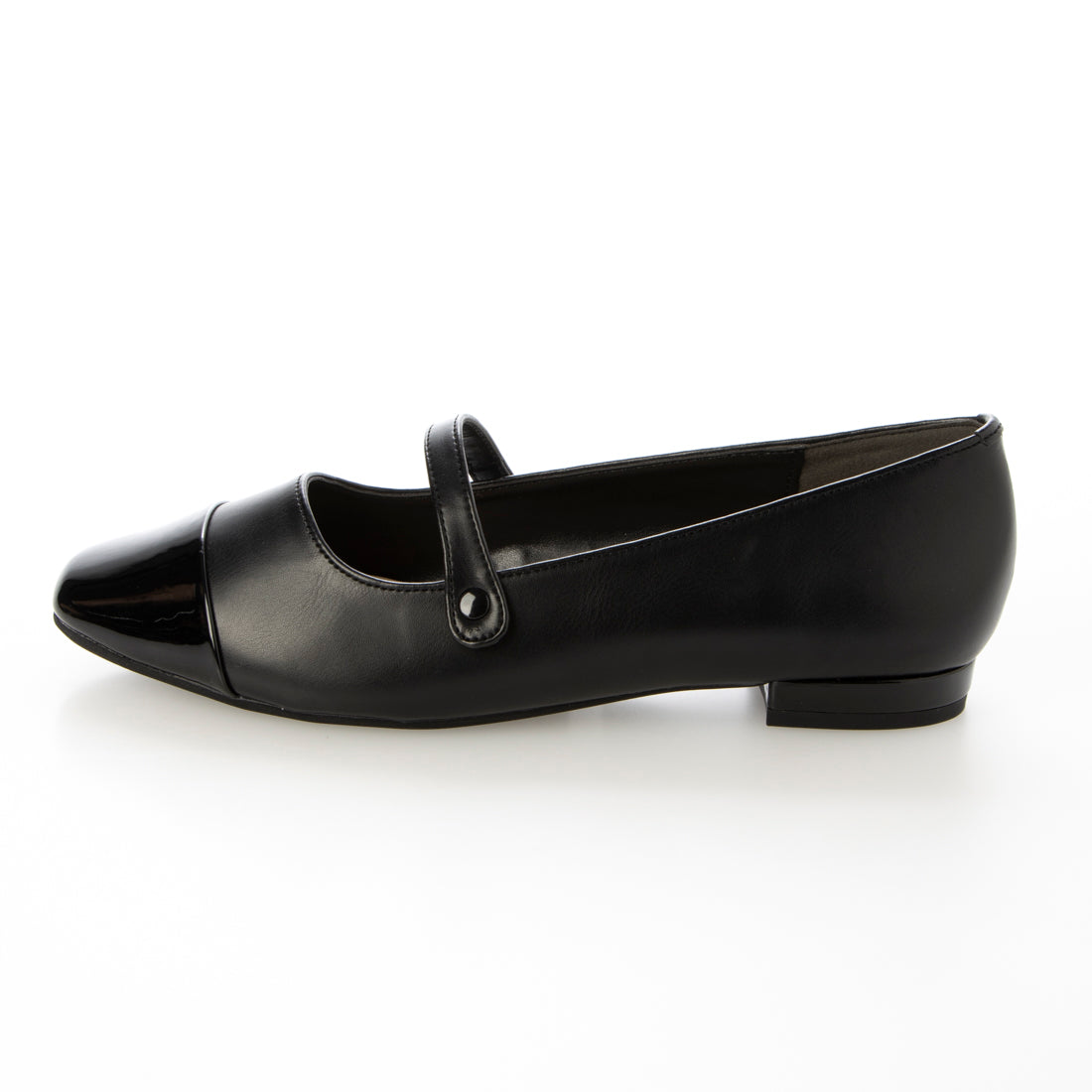 Fin Toe Cap Strap Flat Shoes [With Low Resilience Sponge]