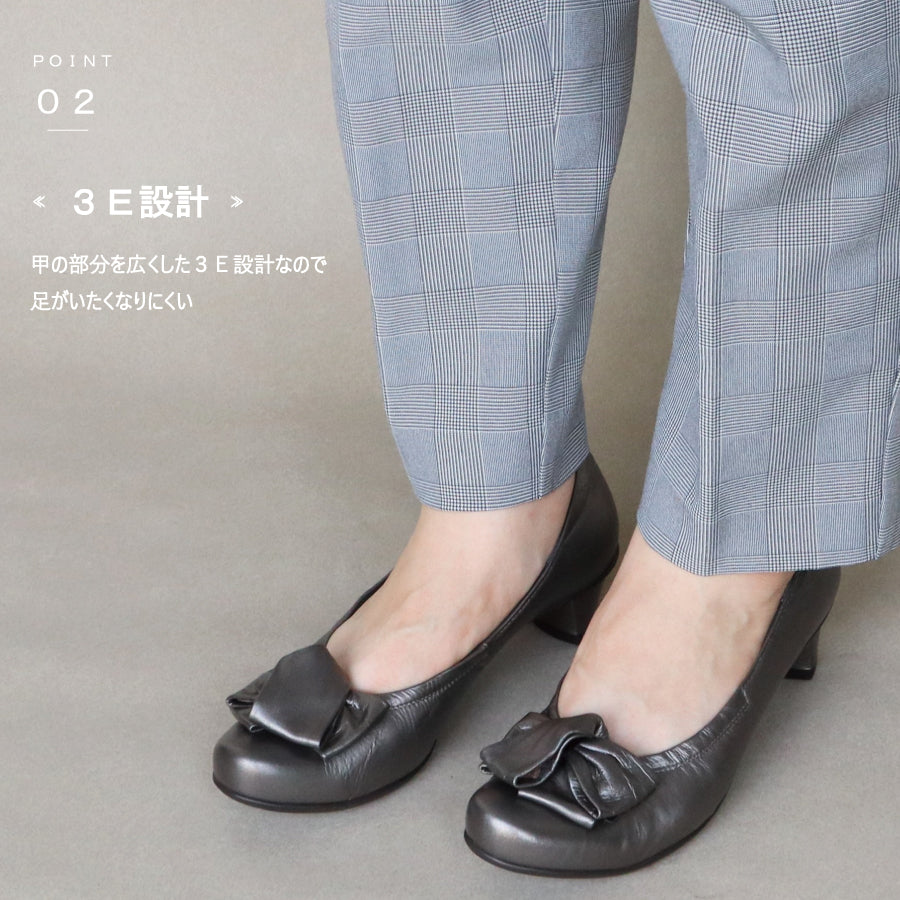 フィズリーン FIZZ REEN 【FIZZ REEN】 リボン レザー パンプス