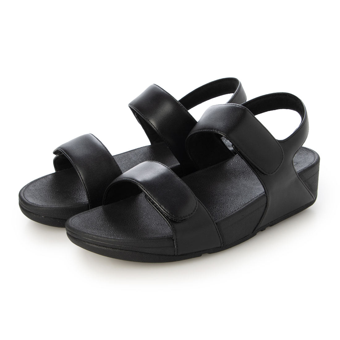 フィットフロップ fitflop LULU ADJUSTABLE LEATHER BACK-STRAP SANDALS （All Black） All Black