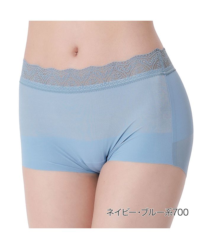 カミュ Camiu 福助 公式 ソフトガードル トランクス レディース カミュ メッシュ 保湿加工 ショーツ 31ー3279婦人 女性 フクスケ fukuske【返品不可商品】,ネイビー・ブルー系700