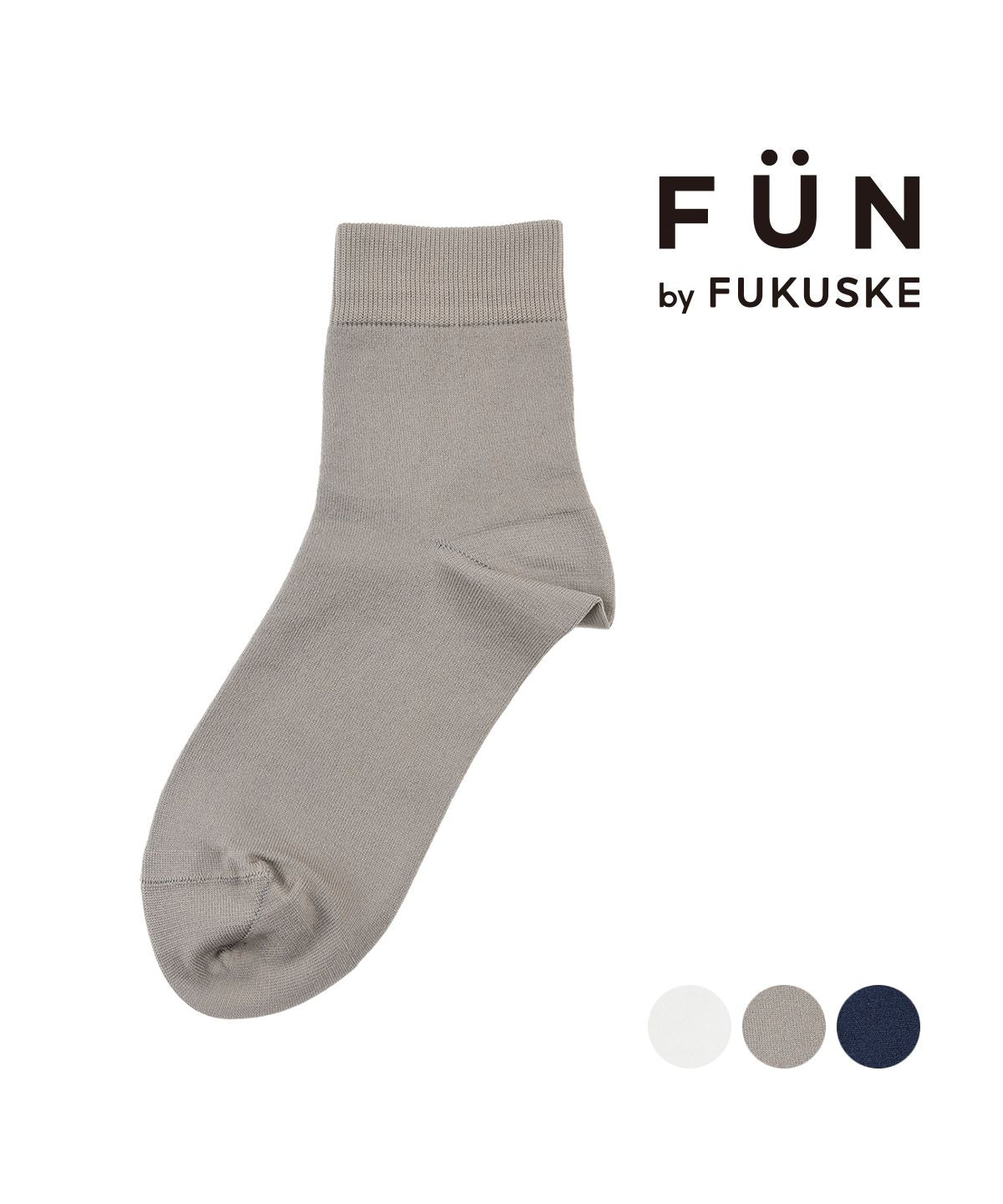 Fukuske Fan fukuske FUN Fukuske Official Socks Short Length Ladies fukuske FUN Plain Reinforced Toe and Heel 3362-40L Women's Fukuske fukuske
