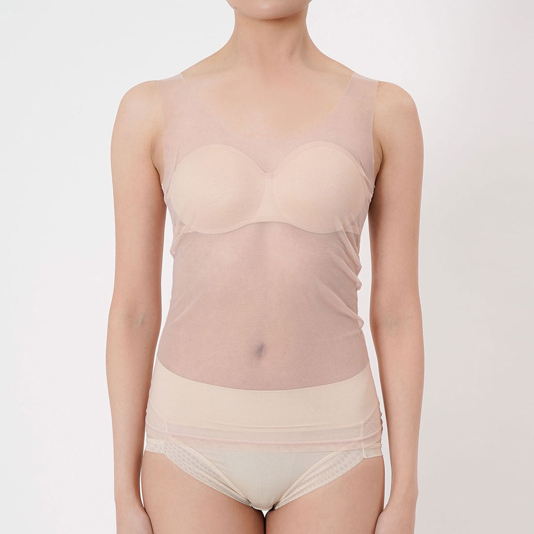 フクスケ ファン fukuske FUN 福助 【fukuske FUN(フクスケファン)】 タンクトップ SKIN TONE 無地 タンクトップ (14-0006)婦人 女性 レディース フクスケ fukuske ふくすけ （ピンクベージュ155） ピンクベージュ155