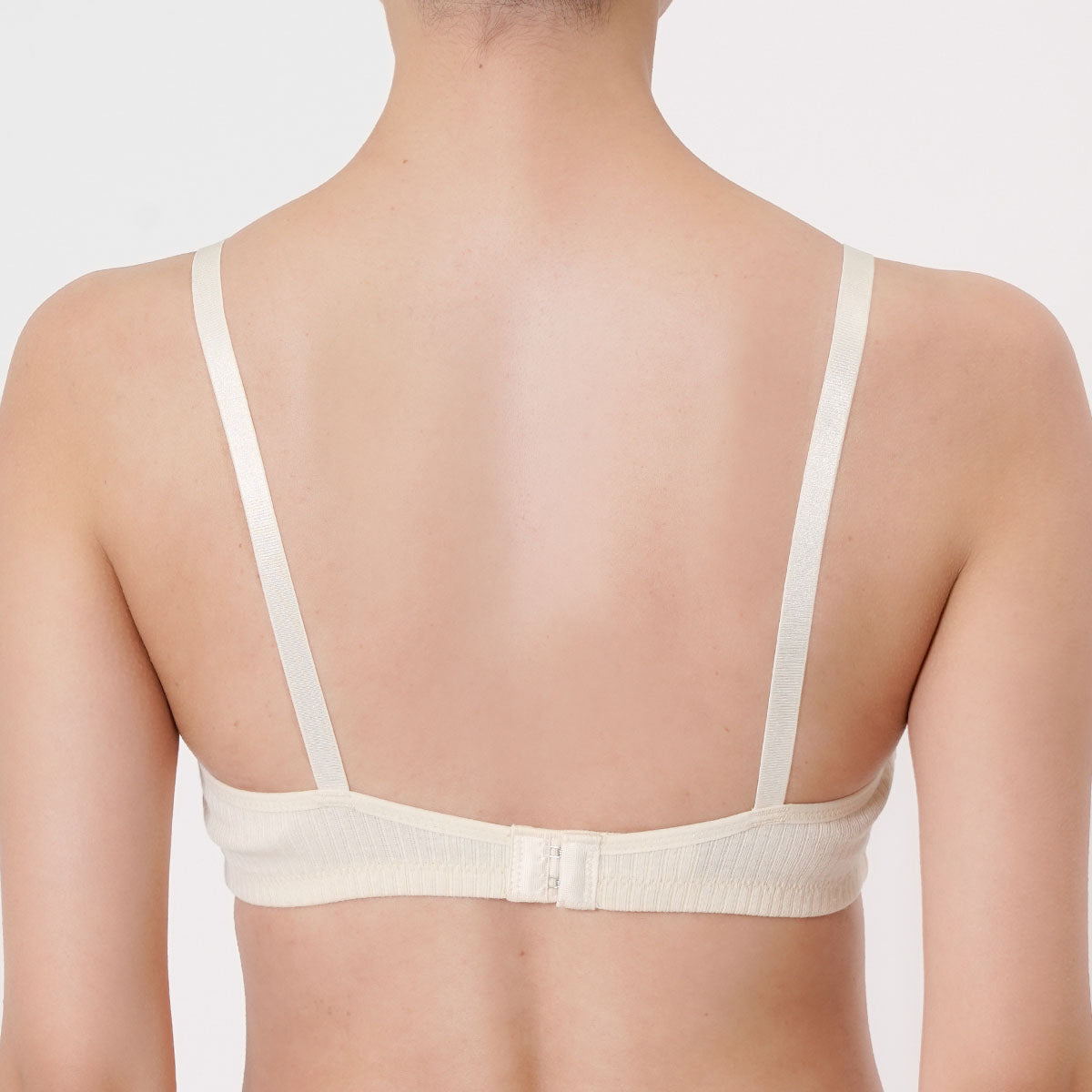 キハダ kihada 福助 【kihada(キハダ)】 モールドブラジャー 無地 一部レース リブ (75-3045)婦人 女性 レディース フクスケ fukuske ふくすけ （スイートホワイト021） スイートホワイト021