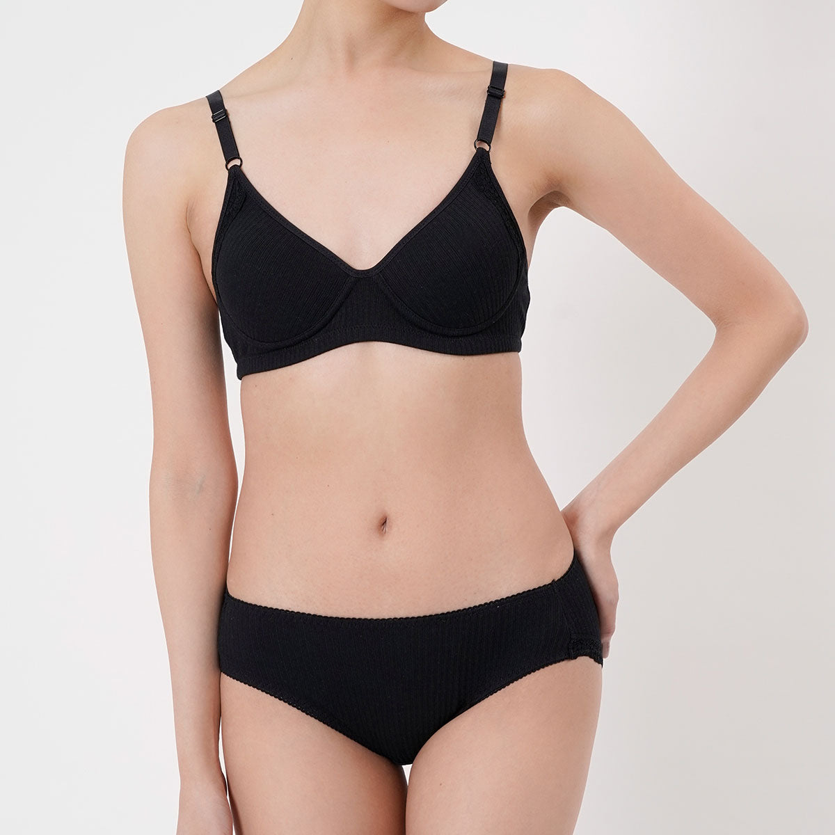 キハダ kihada 福助 【kihada(キハダ)】 モールドブラジャー 無地 一部レース リブ LLサイズ(75-3045)婦人 女性 レディース フクスケ fukuske ふくすけ （Nパープル850） Nパープル850