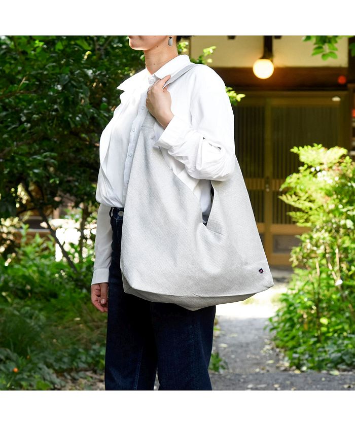 タビーズ Tabeez 福助 公式 肩背包 男女通用 Tabeez 東袋 鳳尾紋 9150ー300灰色 女士 男士 福助足袋 日本