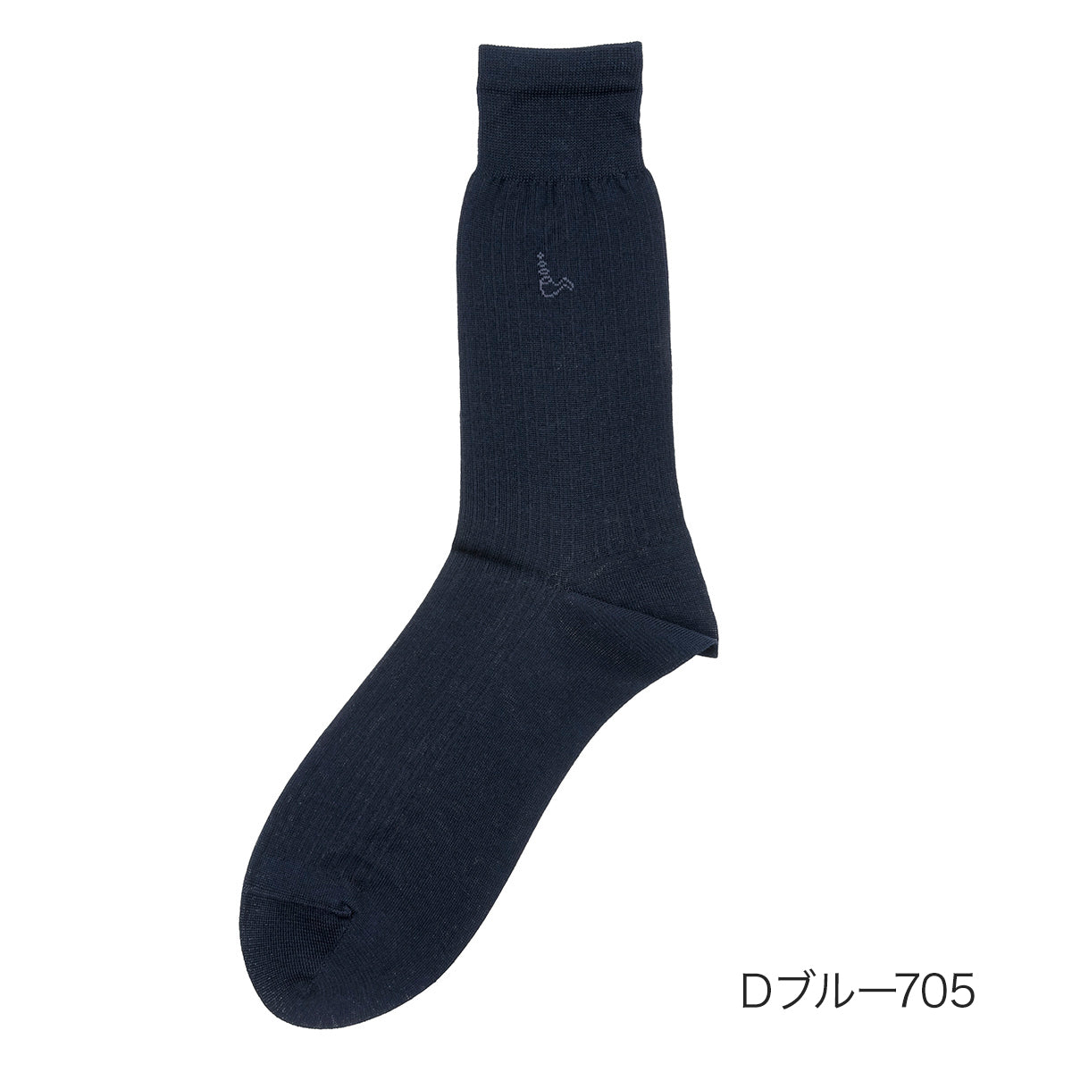 トロイ TOROY 福助 【TOROY】  無地 ワンポイント 刺しゅう 靴下 クルー丈 表糸綿100％ 抗菌防臭加工  紳士 男性 メンズ フクスケ fukusk,Dブルー705