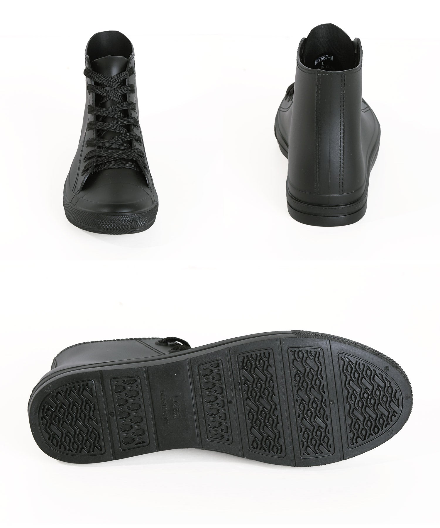 JIGGYS SHOP Mid-Cut Rain Shoes / Rain Boots Rain Shoes Long Boots High-Cut Men's Sneakers
