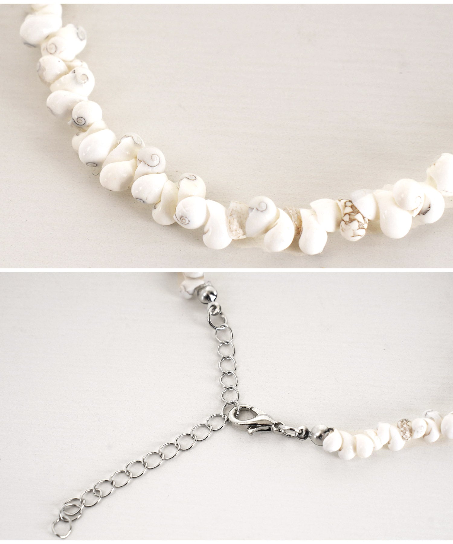 JIGGYS SHOP White Stone Anklet / Men's Simple Anklet Couple Pair Bracelet Ankle Summer Sea Pool Beach Resort White Shell