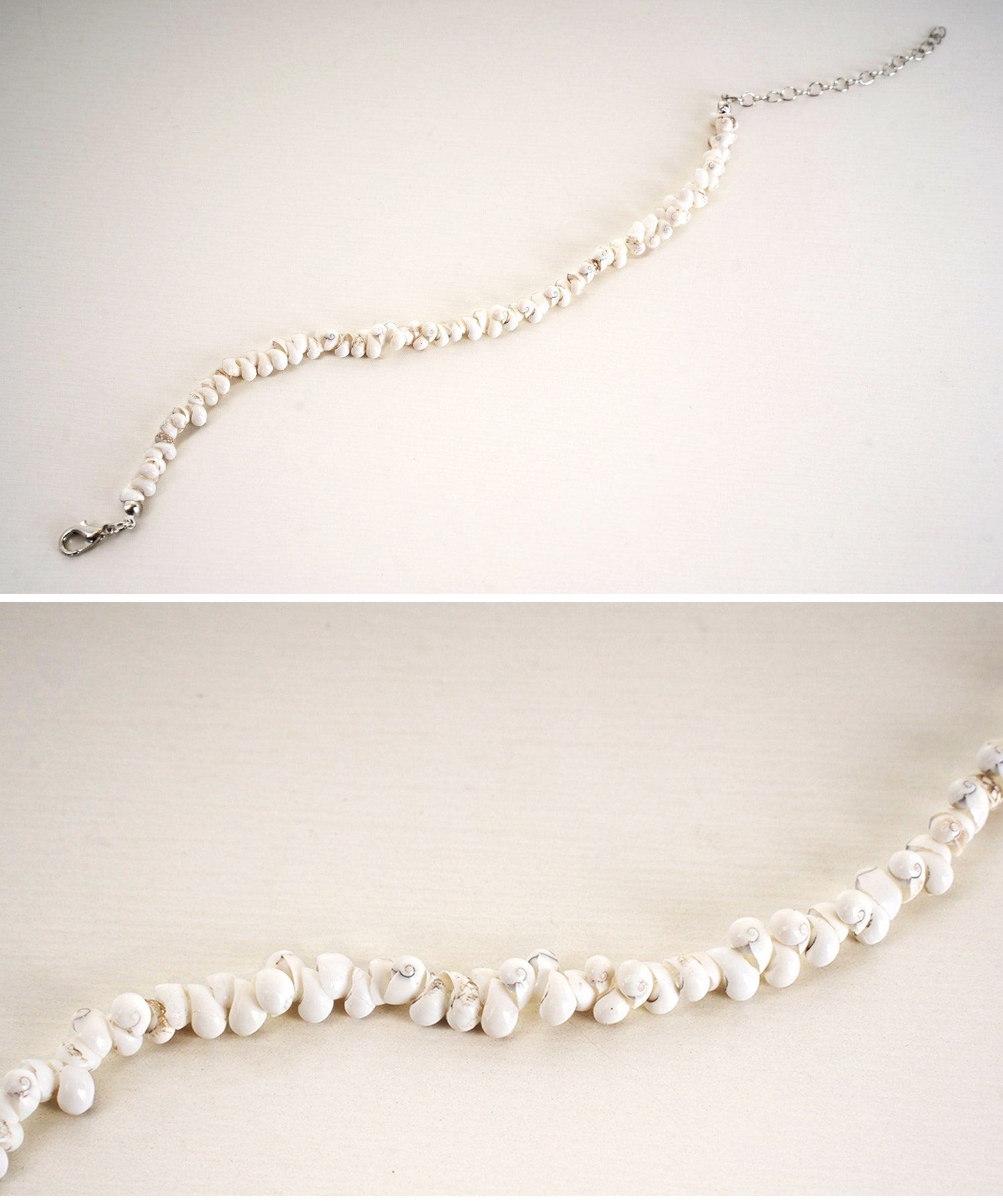 JIGGYS SHOP White Stone Anklet / Men's Simple Anklet Couple Pair Bracelet Ankle Summer Sea Pool Beach Resort White Shell