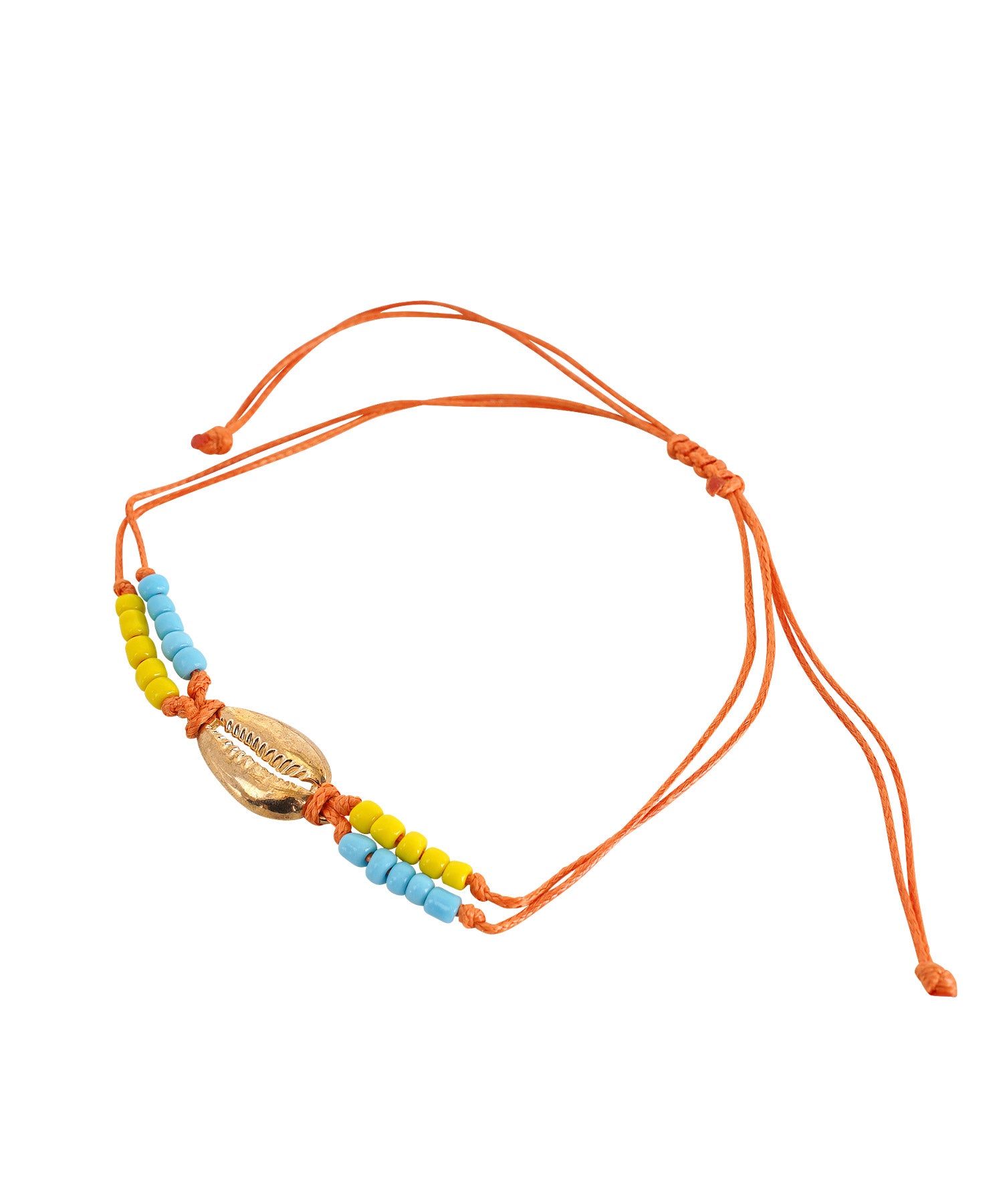 JIGGYS SHOP Metal Shell × Orange Anklet / Anklet Men Simple Brand Couple Pair Bracelet Ankle