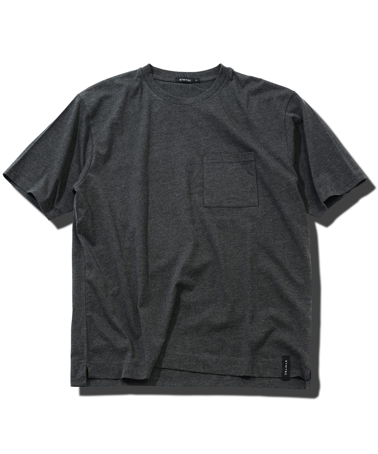 JIGGYS SHOP Crew Neck Plain T-Shirt with Pocket / Pocket T-Shirt for Men Short Sleeve Cut and Sew Slim Fit Top Inner