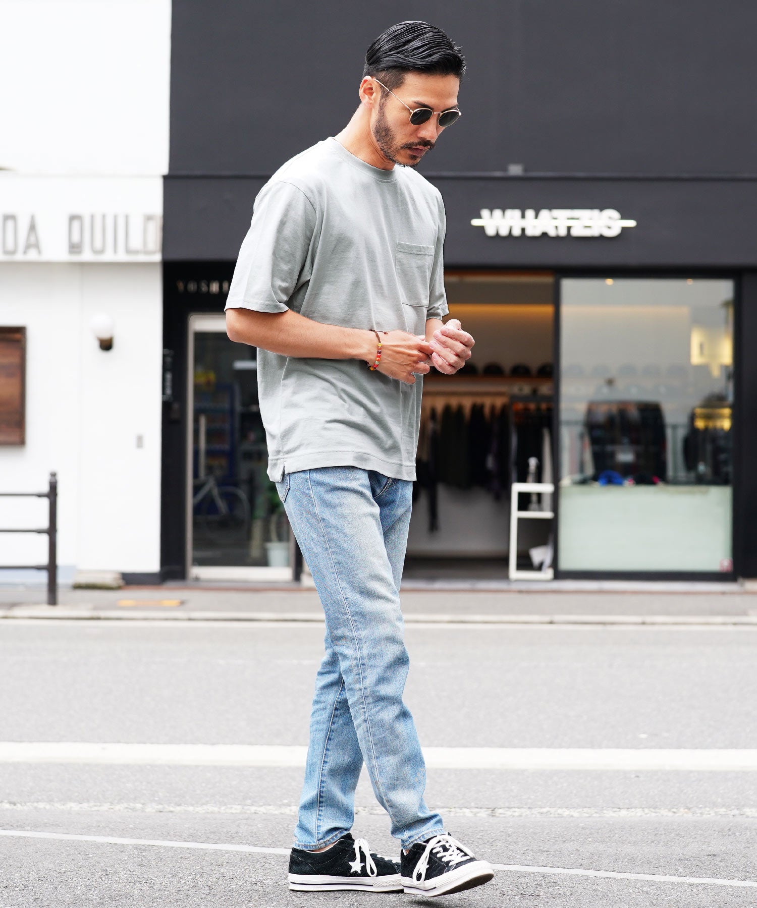 JIGGYS SHOP Crew Neck Plain T-Shirt with Pocket / Pocket T-Shirt for Men Short Sleeve Cut and Sew Slim Fit Top Inner