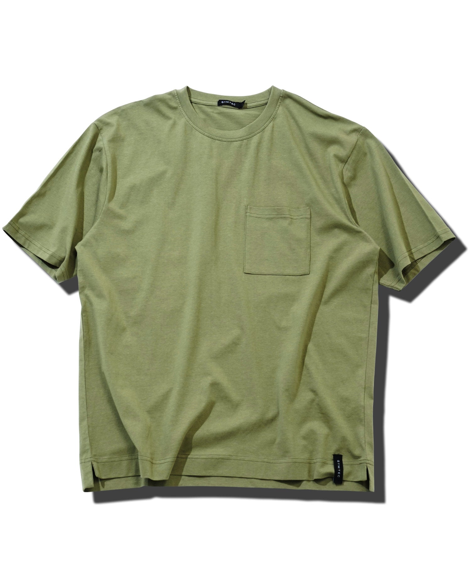 JIGGYS SHOP Crew Neck Plain T-Shirt with Pocket / Pocket T-Shirt for Men Short Sleeve Cut and Sew Slim Fit Top Inner