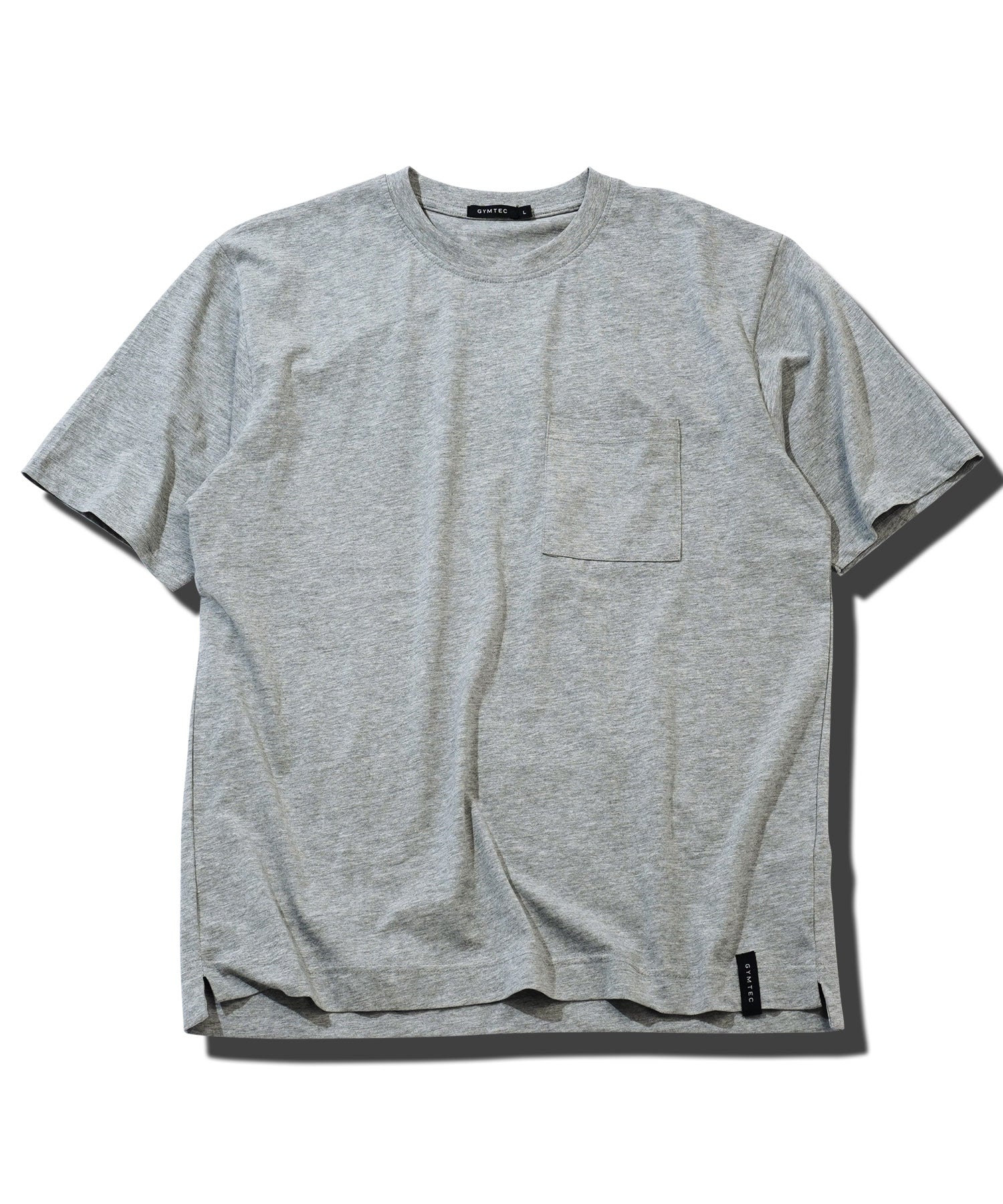 JIGGYS SHOP Crew Neck Plain T-Shirt with Pocket / Pocket T-Shirt for Men Short Sleeve Cut and Sew Slim Fit Top Inner