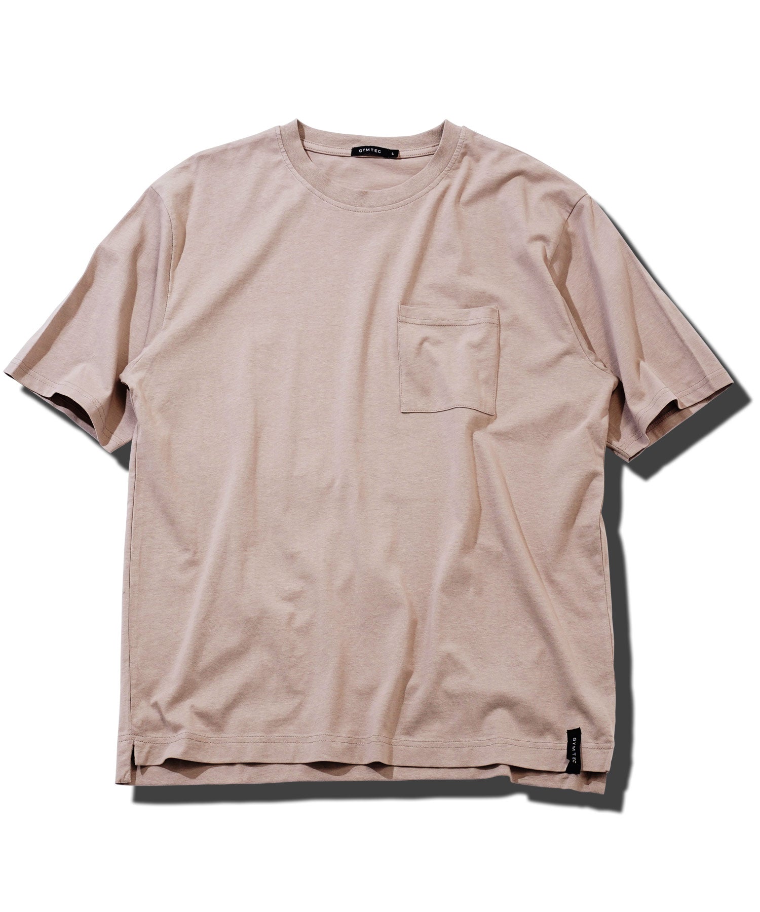JIGGYS SHOP Crew Neck Plain T-Shirt with Pocket / Pocket T-Shirt for Men Short Sleeve Cut and Sew Slim Fit Top Inner
