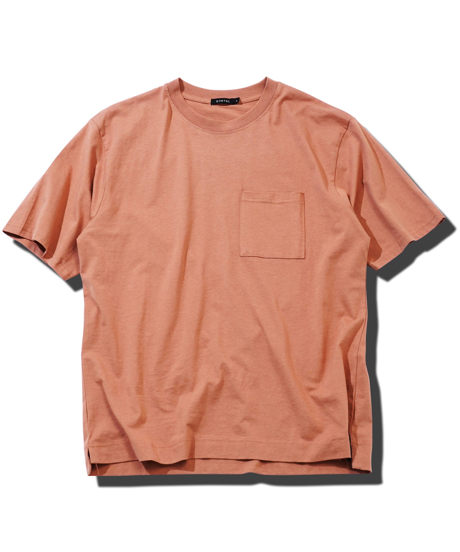 JIGGYS SHOP Crew Neck Plain T-Shirt with Pocket / Pocket T-Shirt for Men Short Sleeve Cut and Sew Slim Fit Top Inner