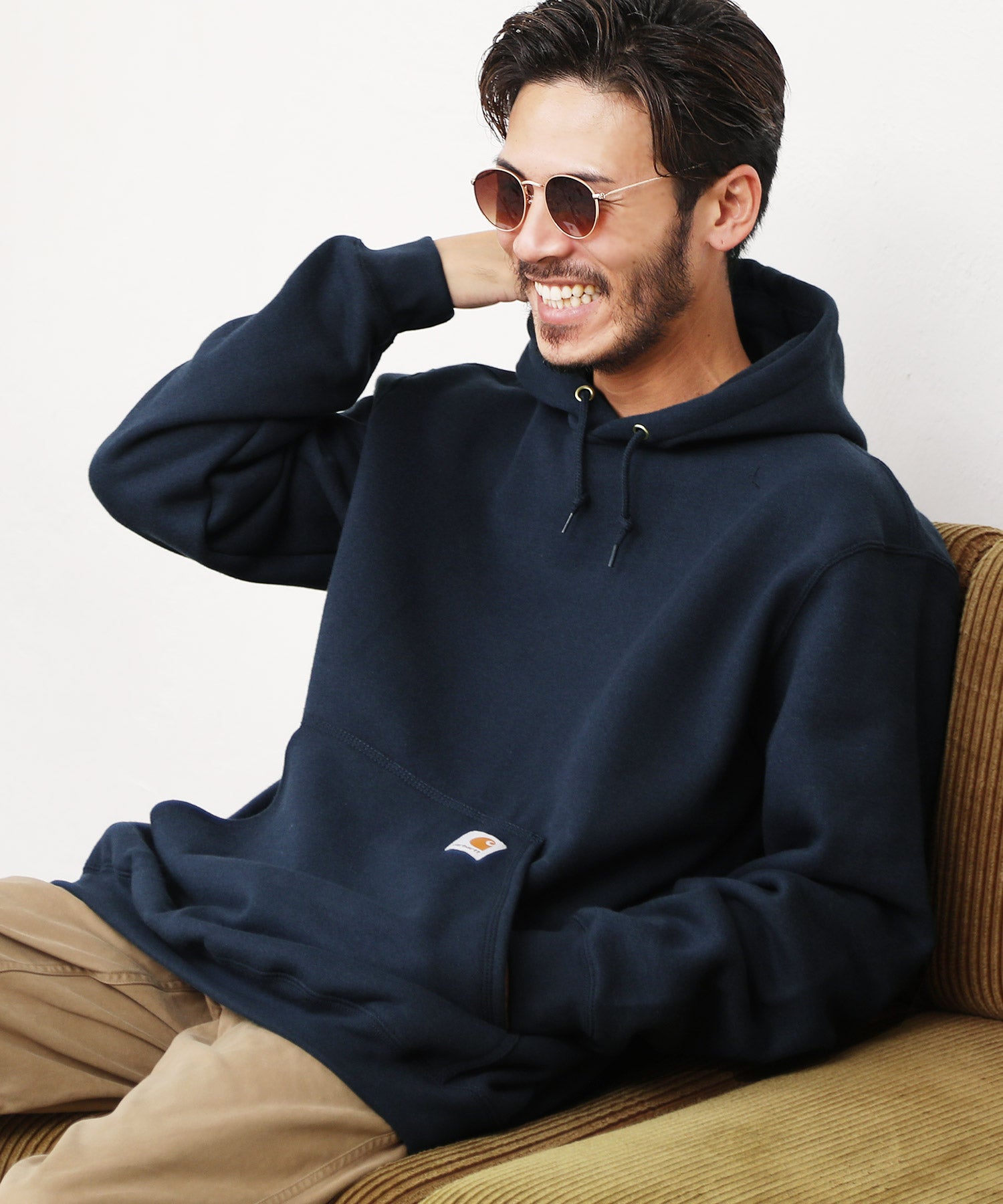 ジギーズショップ JIGGYS SHOP Carhartt(カーハート)パーカースウェットプルオーバー / パーカー メンズ パーカ ブランド スウェット プルオーバーパーカー プルパーカー （Navy） Navy