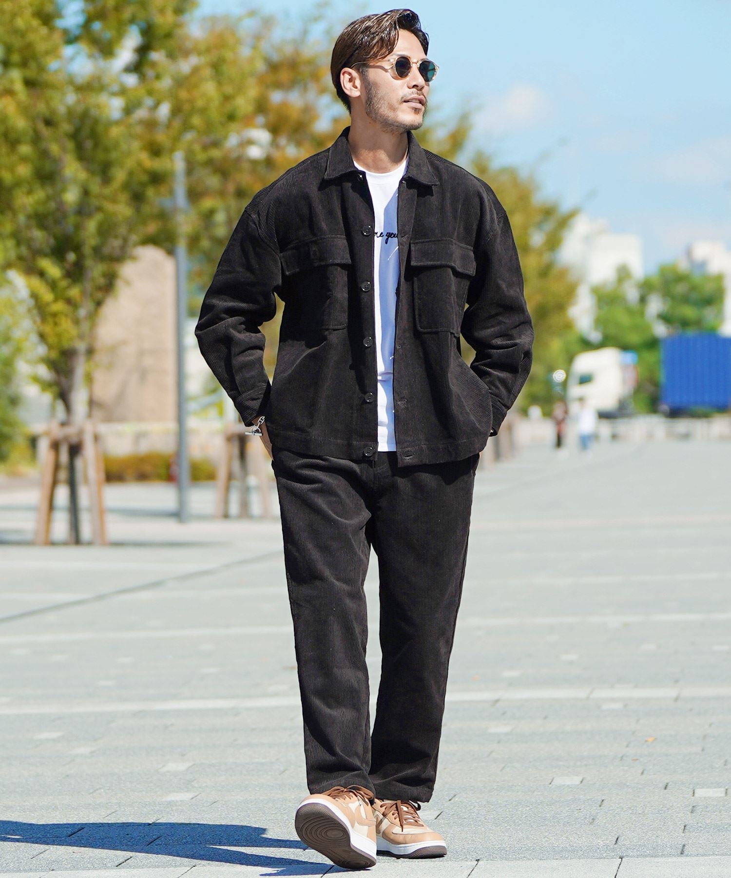 JIGGYS SHOP Corduroy Wide Tapered Pants / Men's Tapered Pants Corduroy Tapered Pants Men's Tapered Pants Wide Pants Stylish Bottoms