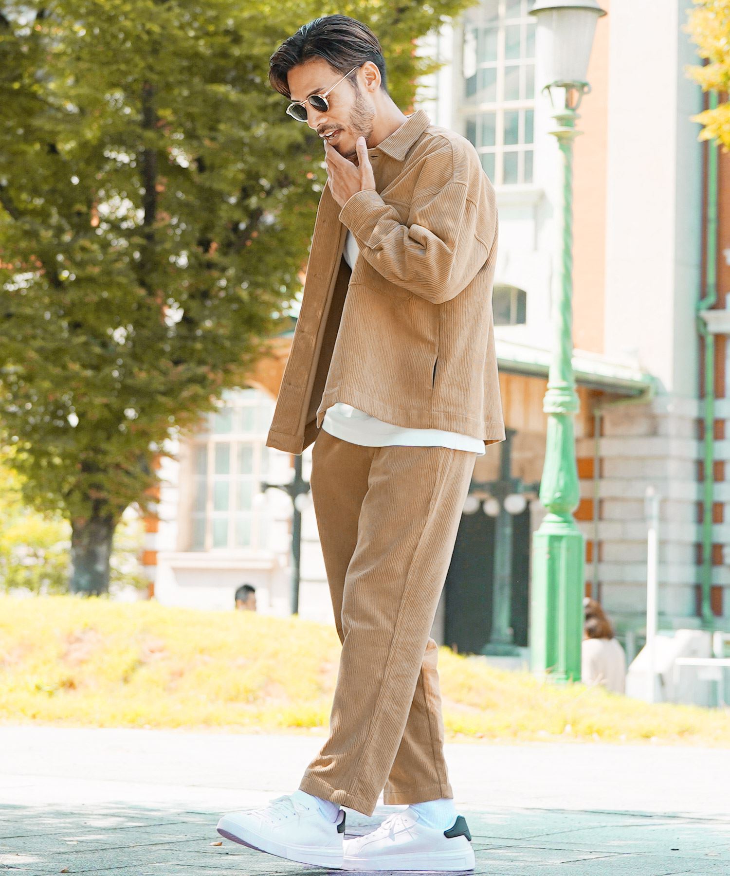 JIGGYS SHOP Corduroy Wide Tapered Pants / Men's Tapered Pants Corduroy Tapered Pants Men's Tapered Pants Wide Pants Stylish Bottoms