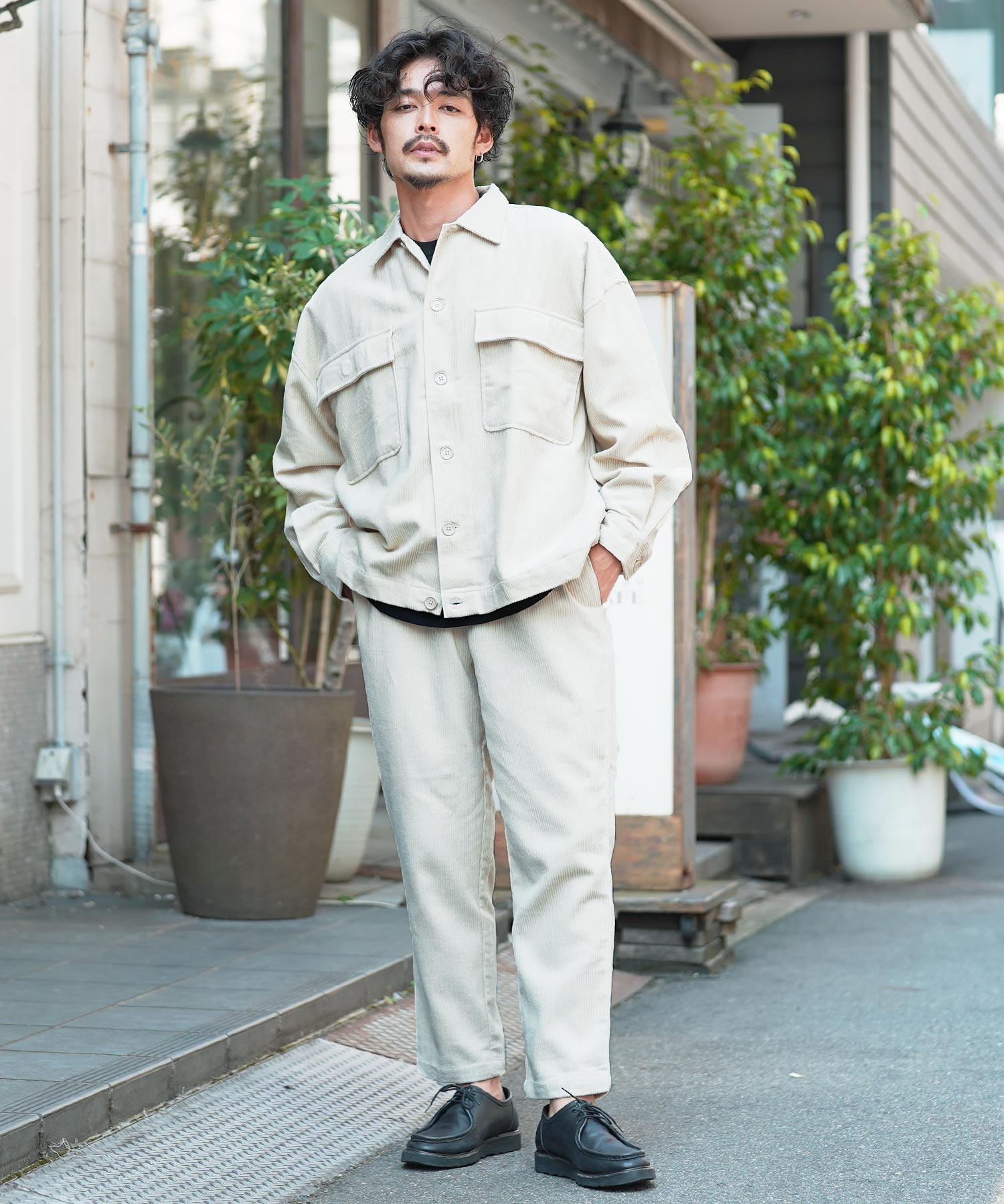 JIGGYS SHOP Corduroy Wide Tapered Pants / Men's Tapered Pants Corduroy Tapered Pants Men's Tapered Pants Wide Pants Stylish Bottoms