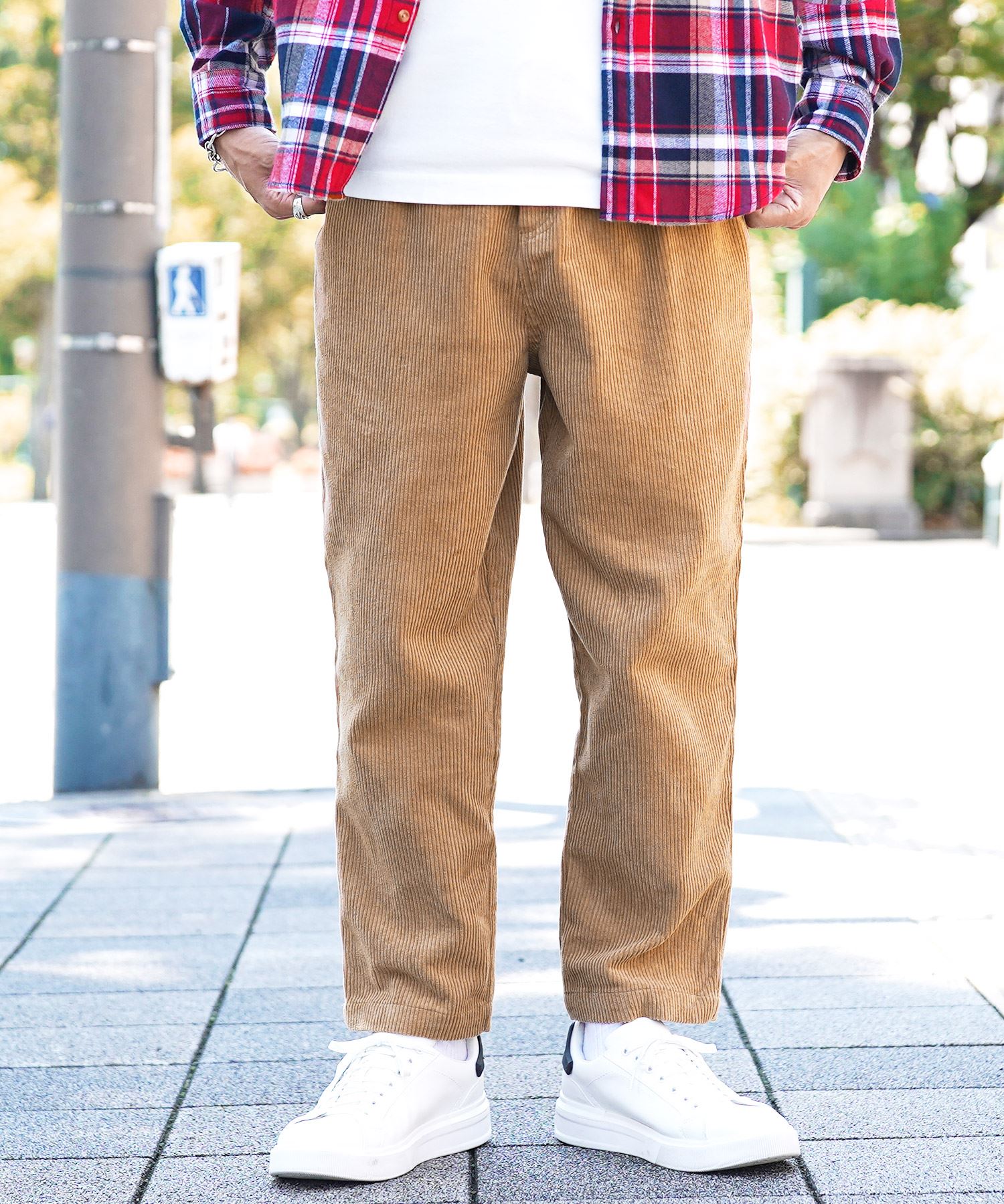 JIGGYS SHOP Corduroy Wide Tapered Pants / Men's Tapered Pants Corduroy Tapered Pants Men's Tapered Pants Wide Pants Stylish Bottoms