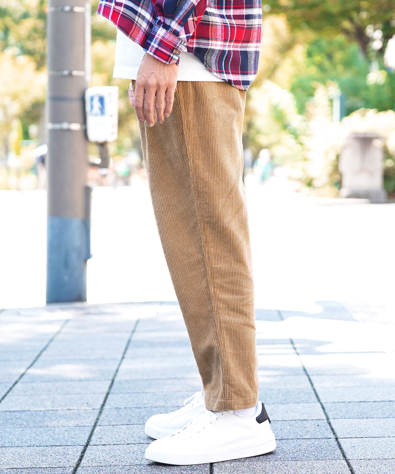 JIGGYS SHOP Corduroy Wide Tapered Pants / Men's Tapered Pants Corduroy Tapered Pants Men's Tapered Pants Wide Pants Stylish Bottoms
