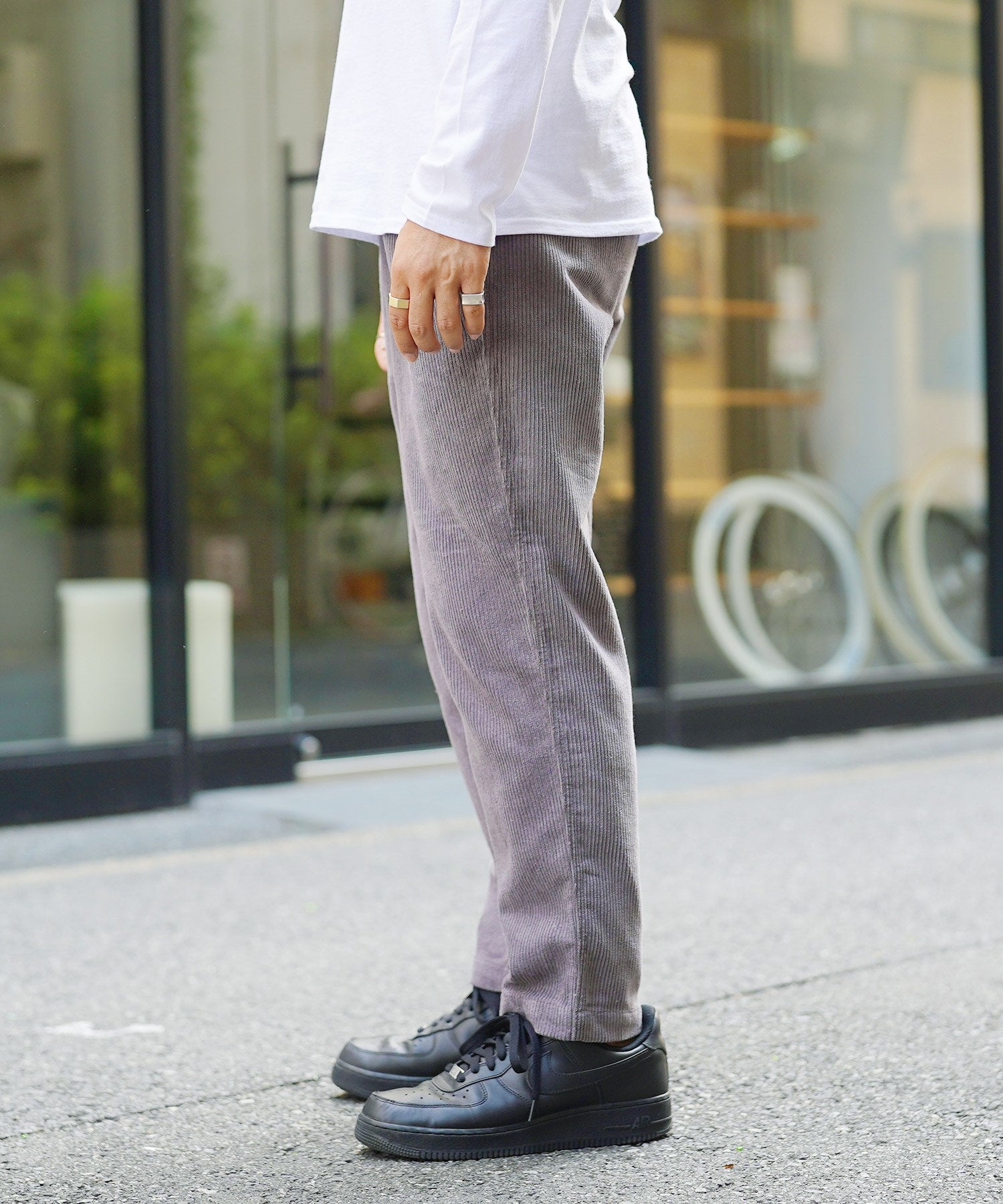 JIGGYS SHOP Corduroy Wide Tapered Pants / Men's Tapered Pants Corduroy Tapered Pants Men's Tapered Pants Wide Pants Stylish Bottoms