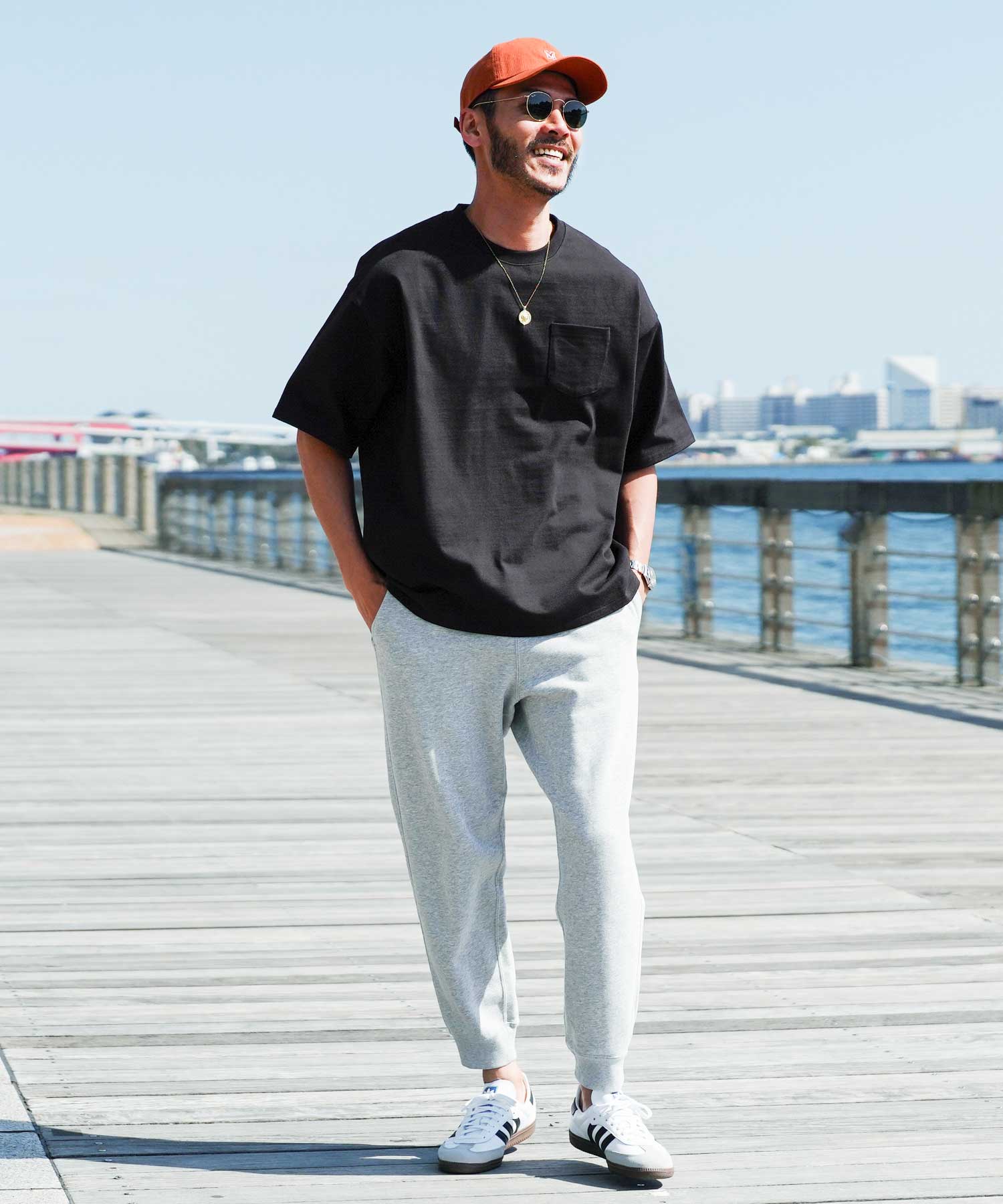 JIGGYS SHOP Heavy Ounce Big T-Shirt / Big Silhouette Oversized T-Shirt for Men Stylish Tee Short Sleeve Cut and Sew Tops Crew Neck