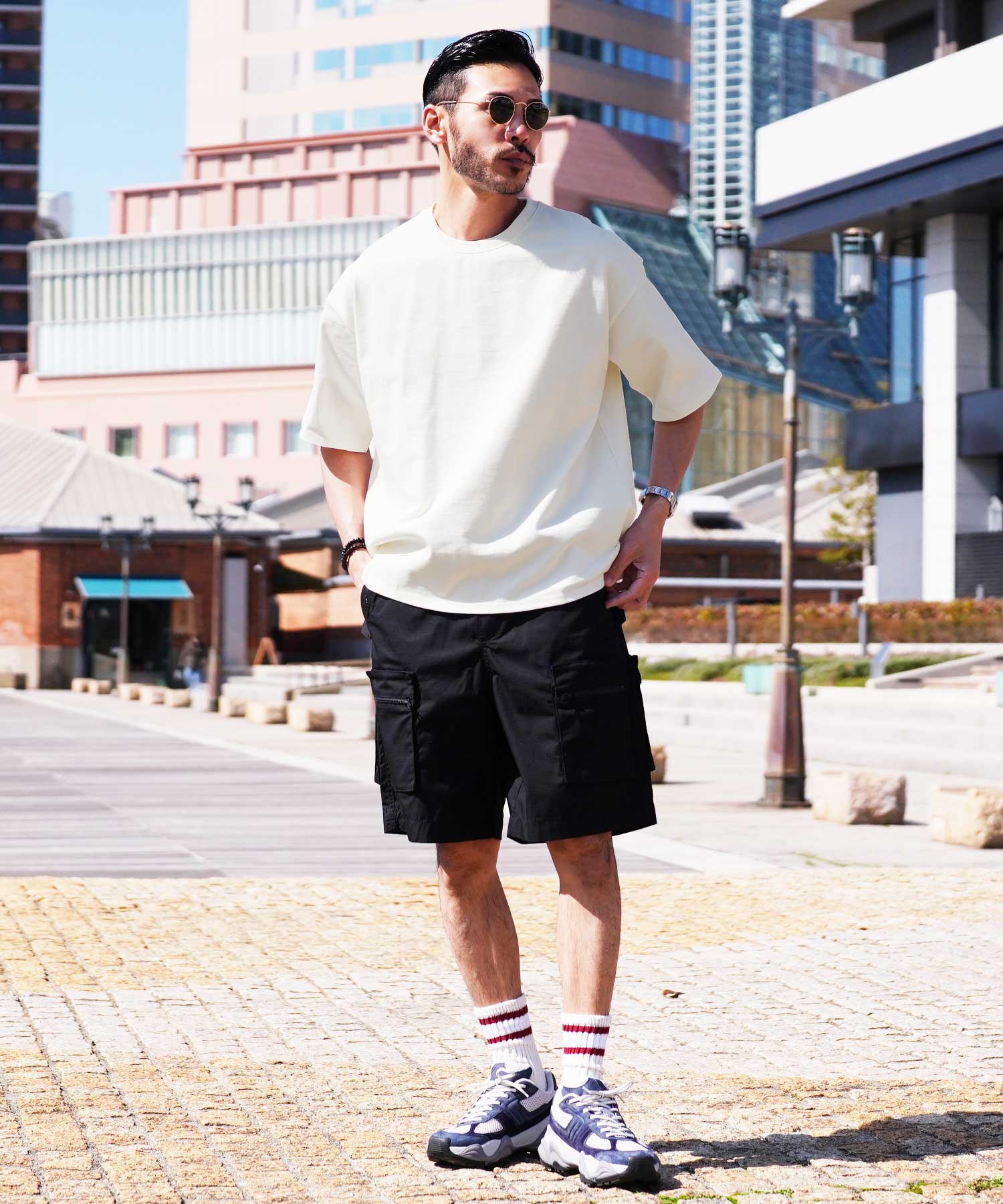 JIGGYS SHOP Heavy Ounce Big T-Shirt / Big Silhouette Oversized T-Shirt for Men Stylish Tee Short Sleeve Cut and Sew Tops Crew Neck