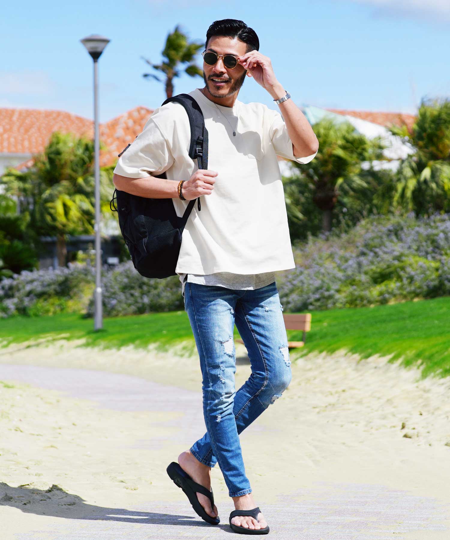 JIGGYS SHOP Heavy Ounce Big T-Shirt / Big Silhouette Oversized T-Shirt for Men Stylish Tee Short Sleeve Cut and Sew Tops Crew Neck