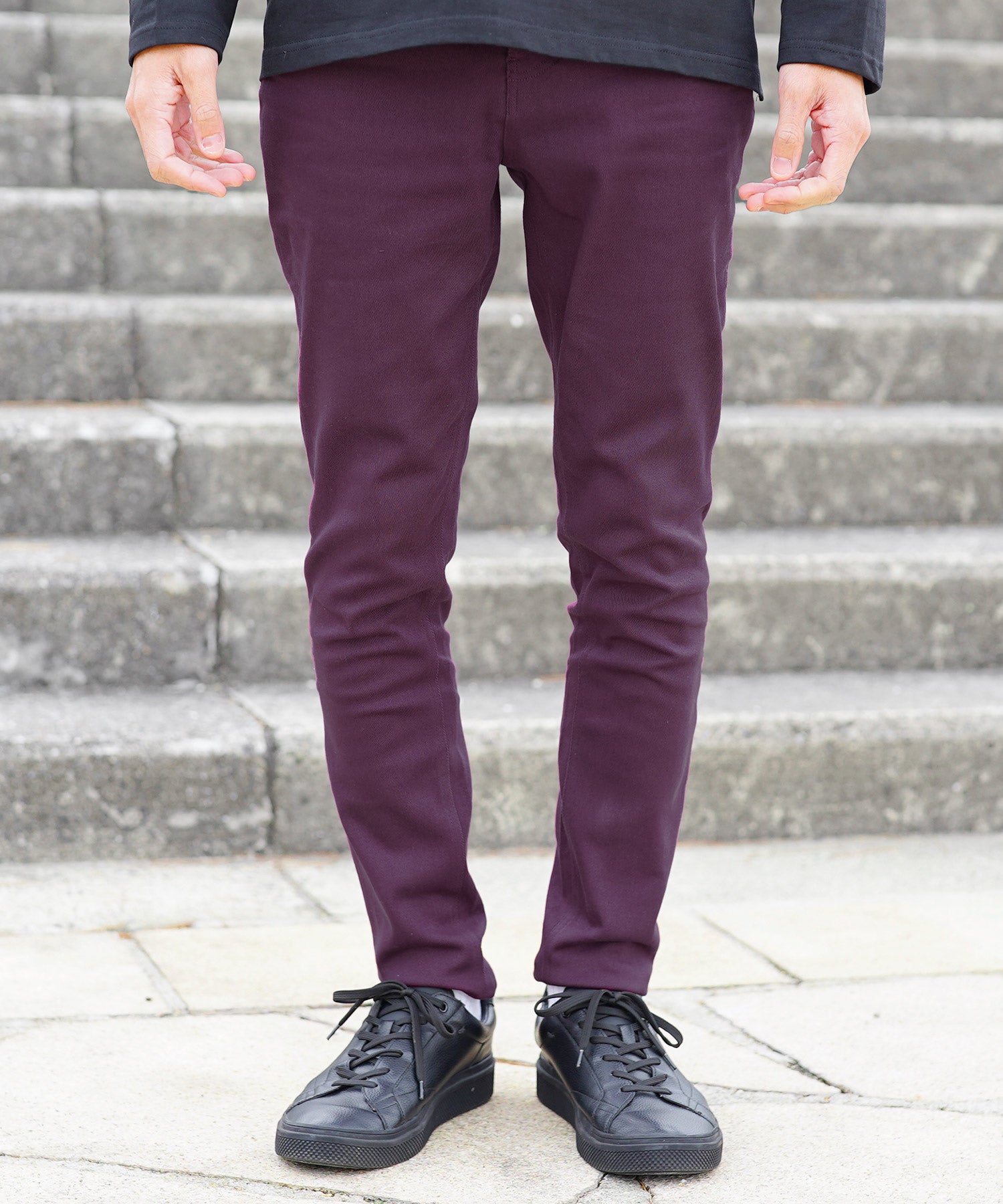 JIGGYS SHOP Color Skinny Pants / Skinny Men's Chino Pants Slim Pants Bottoms Stretch