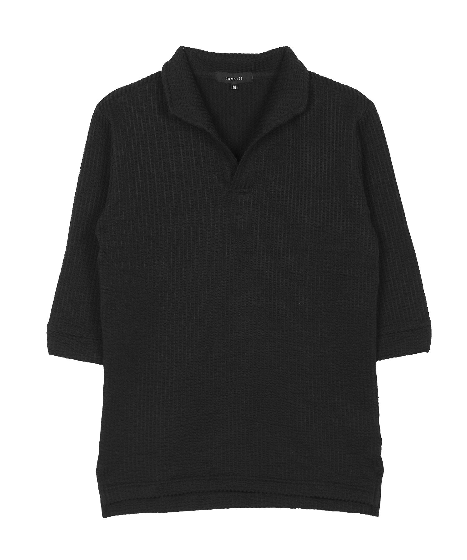 JIGGYS SHOP Seersucker Wire Collar 5-Short Sleeve Polo Shirt / Polo Shirt 5-Short Sleeve Short Sleeve Men's Stylish Stand Collar Clothing Summer Clothing Spring Clothing Odor Resistant Antibacterial
