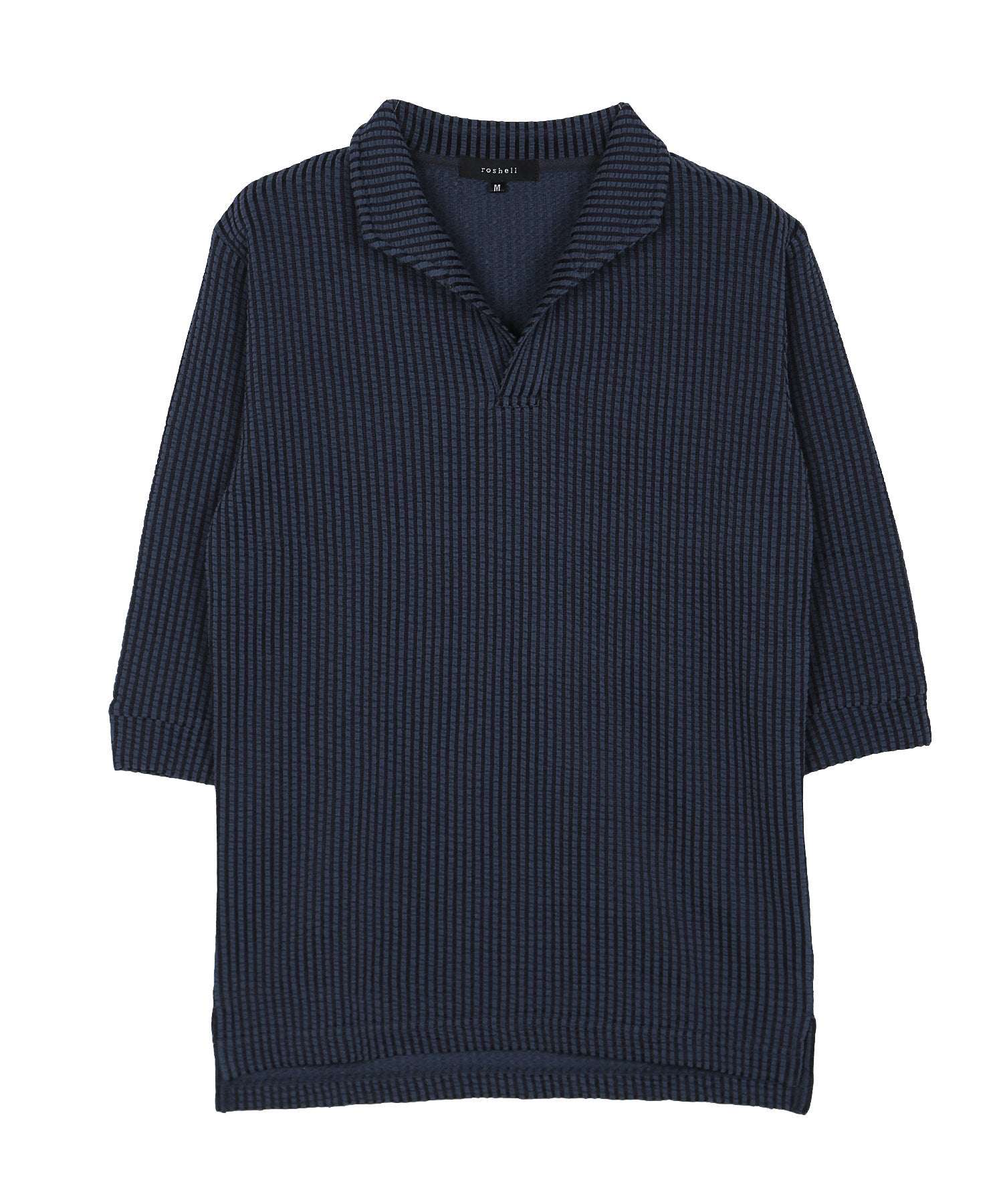 JIGGYS SHOP Seersucker Wire Collar 5-Short Sleeve Polo Shirt / Polo Shirt 5-Short Sleeve Short Sleeve Men's Stylish Stand Collar Clothing Summer Clothing Spring Clothing Odor Resistant Antibacterial