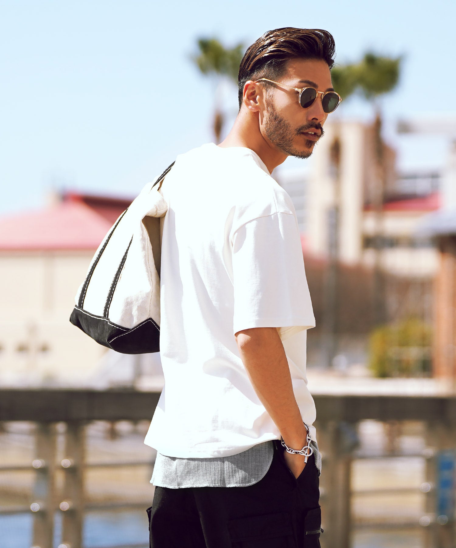 ジギーズショップ JIGGYS SHOP 長款鬆餅多功能 / 長款 T恤 男士 時尚 T恤 短袖 長袖 背心 上衣 圓領