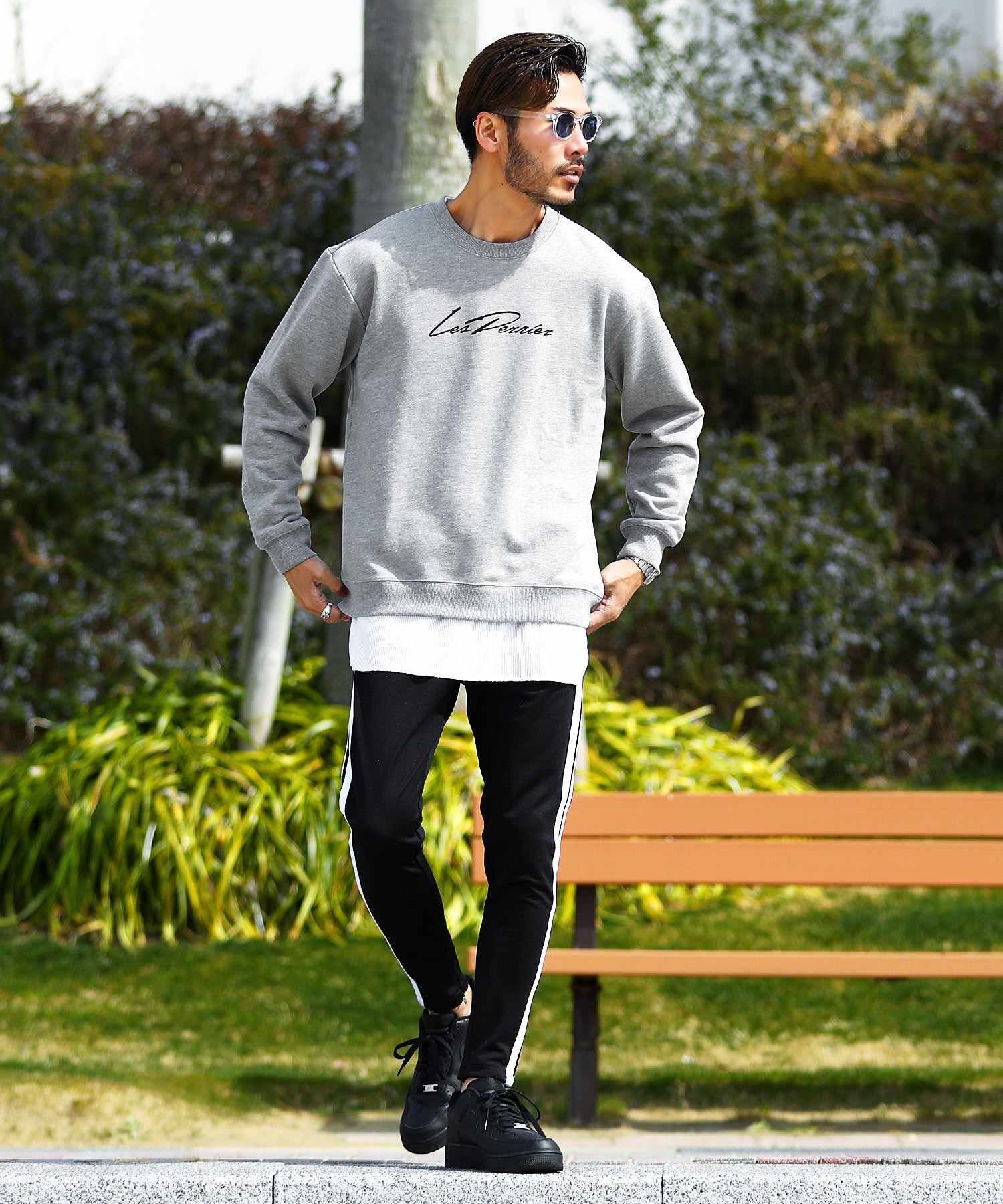 ジギーズショップ JIGGYS SHOP 長款鬆餅多功能 / 長款 T恤 男士 時尚 T恤 短袖 長袖 背心 上衣 圓領