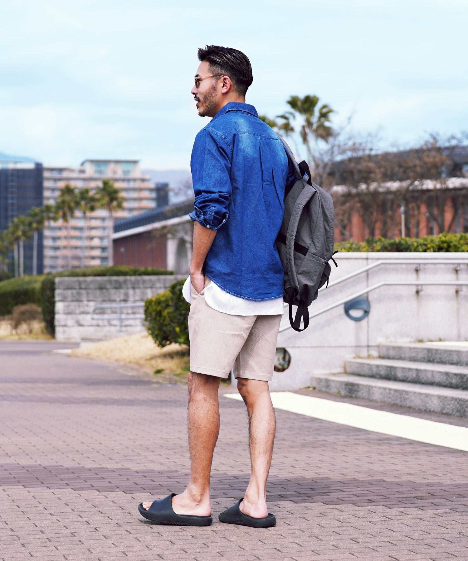 ジギーズショップ JIGGYS SHOP 長款鬆餅多功能 / 長款 T恤 男士 時尚 T恤 短袖 長袖 背心 上衣 圓領