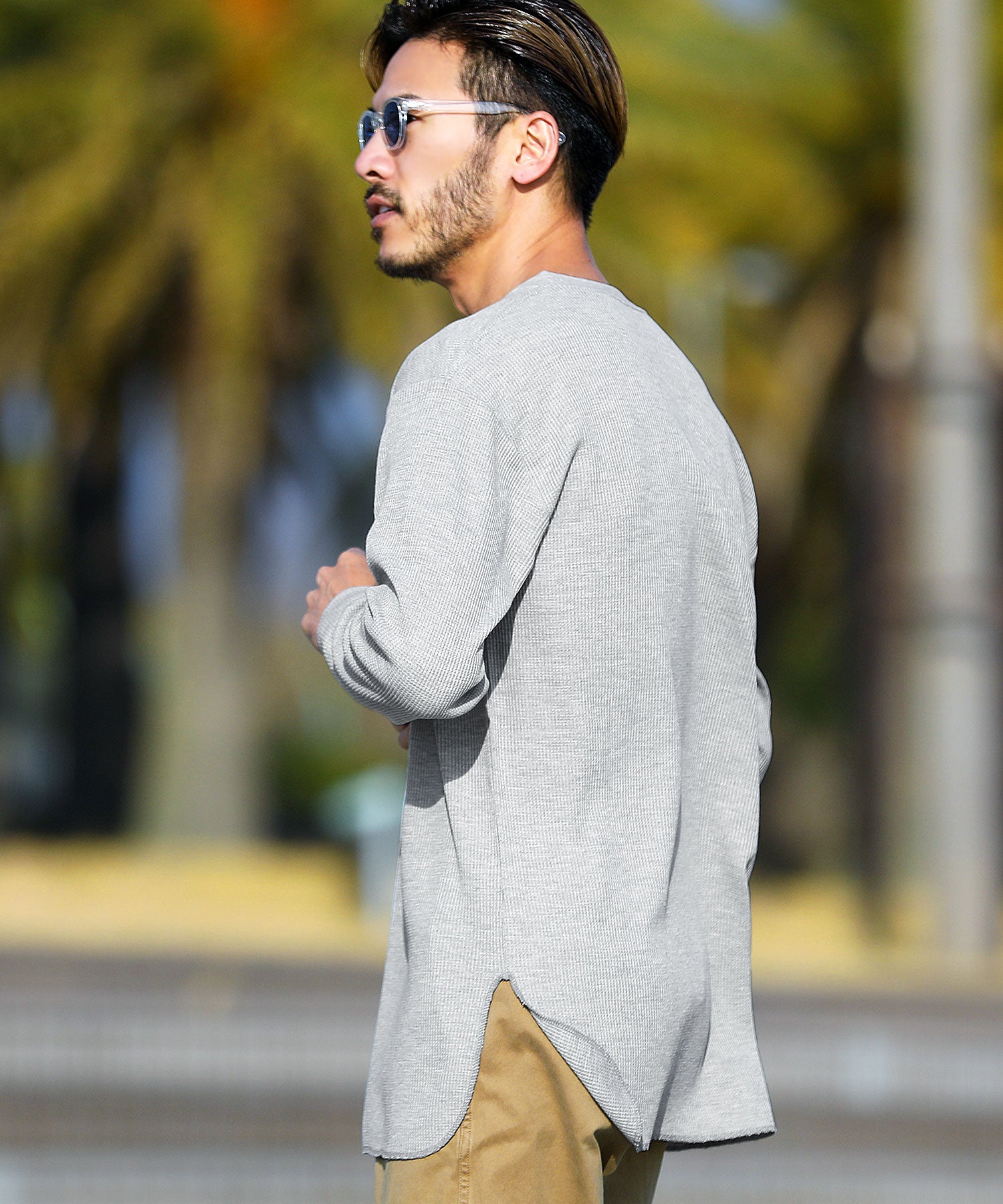 ジギーズショップ JIGGYS SHOP 長款鬆餅多功能 / 長款 T恤 男士 時尚 T恤 短袖 長袖 背心 上衣 圓領