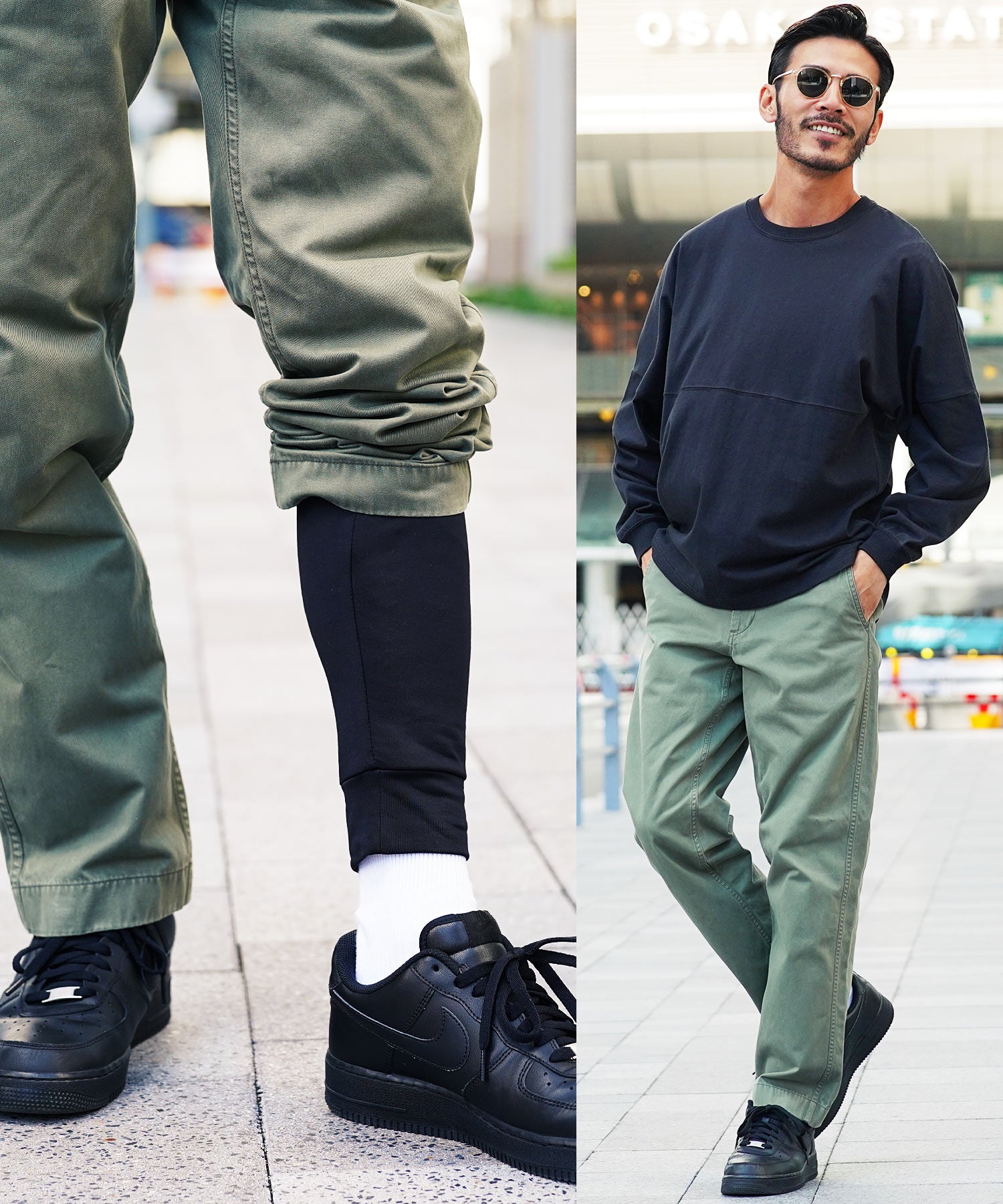 JIGGYS SHOP Heat Inner Fleece-Lined Leggings / Warm Men's Leggings Tights Spats Inner Fleece-Lined Front Opening Stretch Quick-Dry 【Non-Returnable Item】