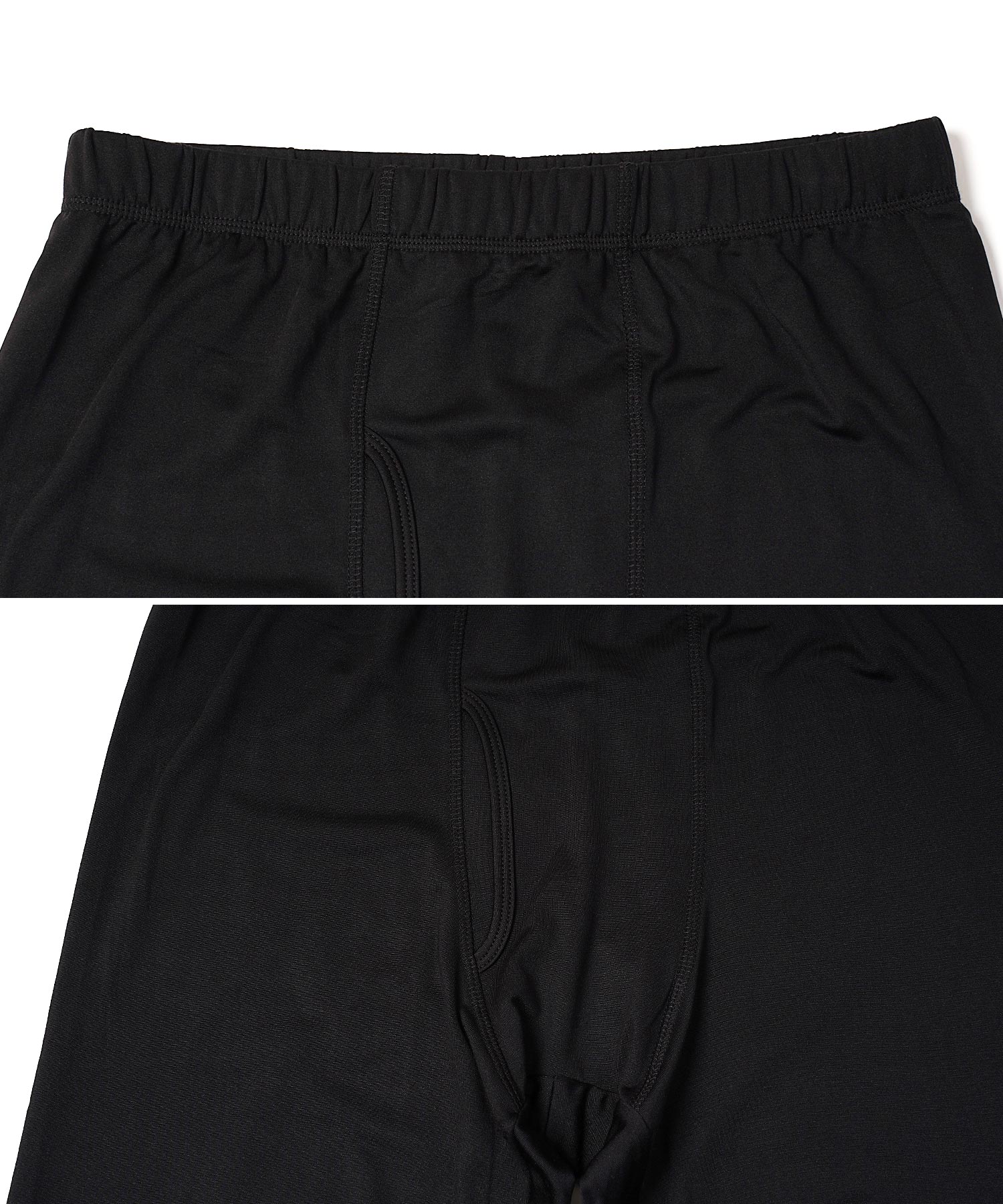 JIGGYS SHOP Heat Inner Fleece-Lined Leggings / Warm Men's Leggings Tights Spats Inner Fleece-Lined Front Opening Stretch Quick-Dry 【Non-Returnable Item】