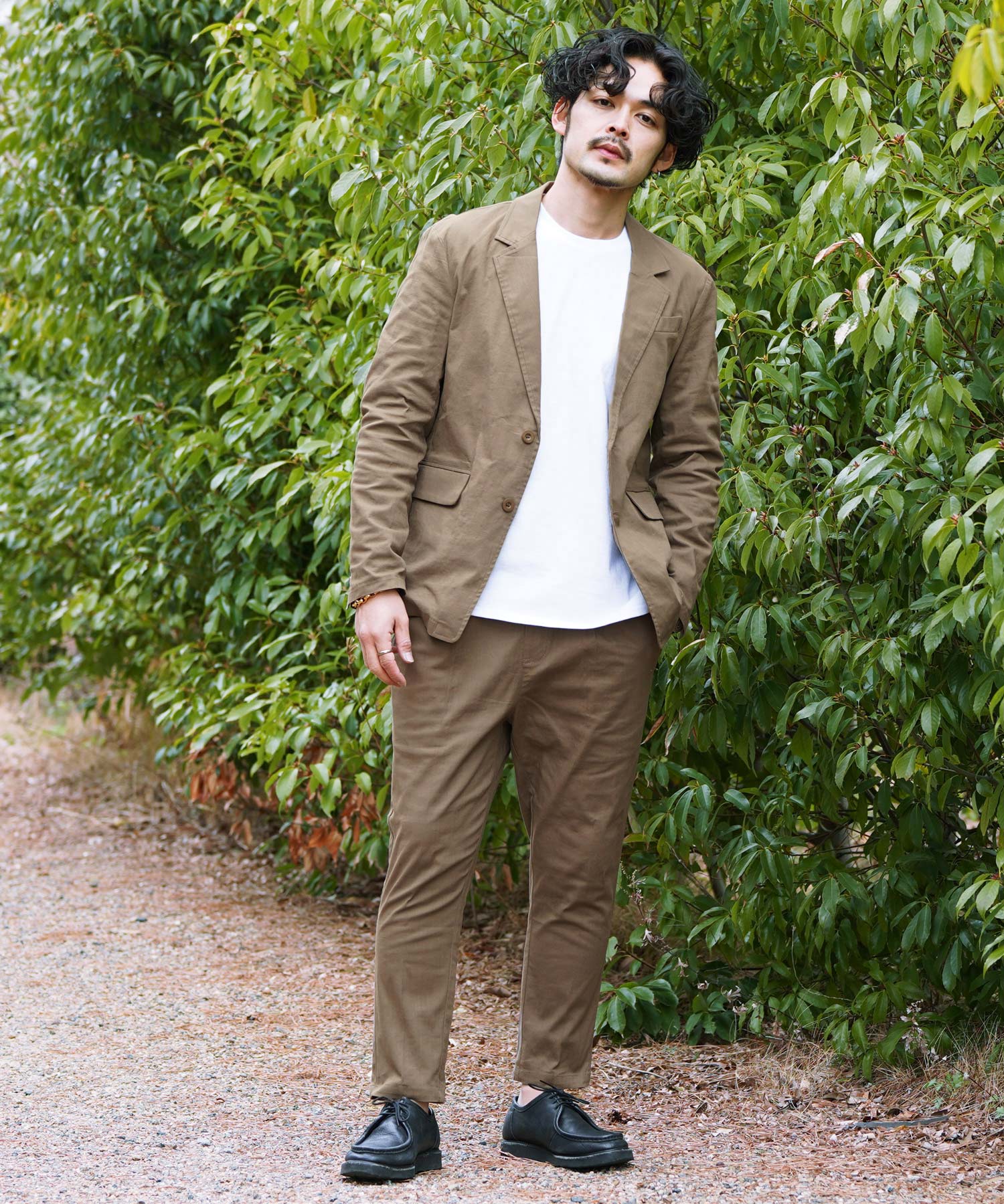 JIGGYS SHOP Cotton Linen Stretch Tailored Jacket / Summer Men's Tailored Outer Lightweight Jacket Light Casual Golf