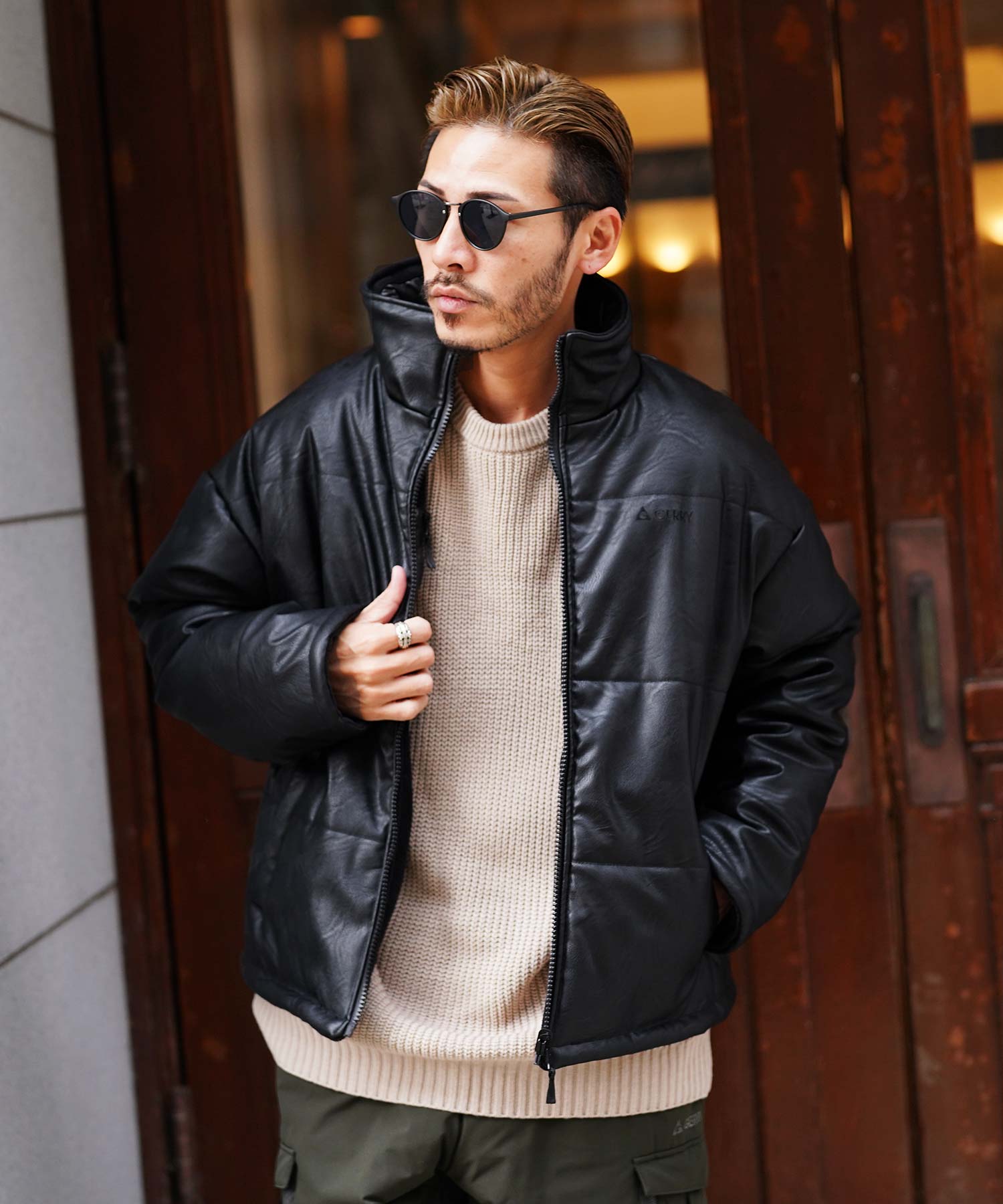 JIGGYS SHOP GERRY Reversible Mid-Weight Jacket / 2WAY Reversible Blouson Men's Jacket Cold Weather Outerwear Outdoor Mid-Weight