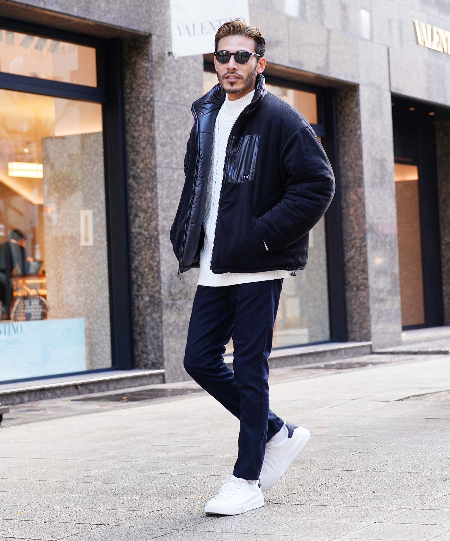 JIGGYS SHOP GERRY Reversible Mid-Weight Jacket / 2WAY Reversible Blouson Men's Jacket Cold Weather Outerwear Outdoor Mid-Weight