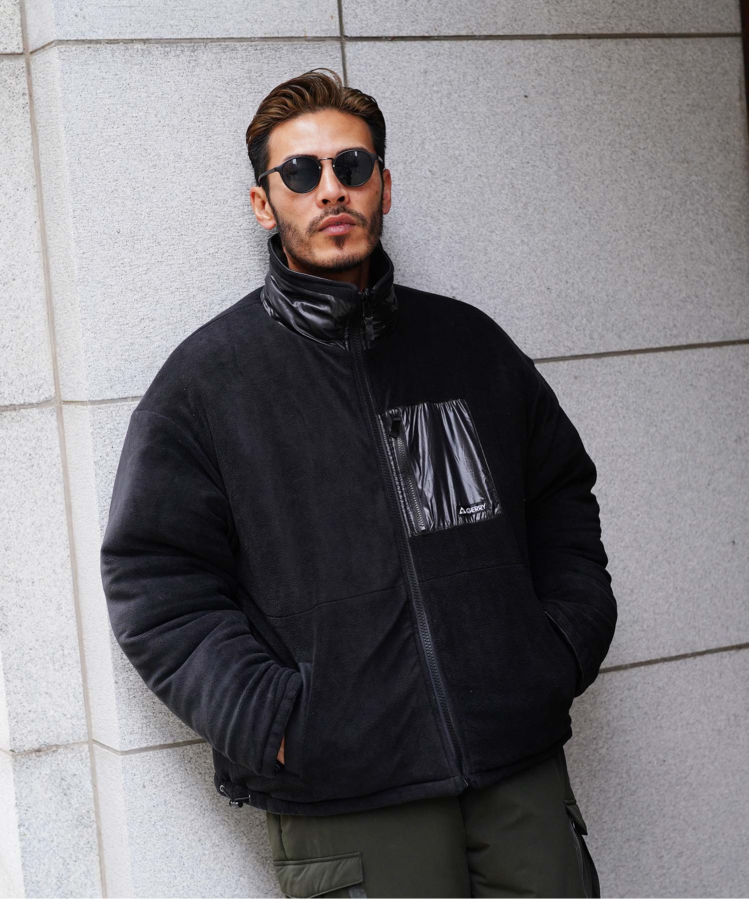 JIGGYS SHOP GERRY Reversible Mid-Weight Jacket / 2WAY Reversible Blouson Men's Jacket Cold Weather Outerwear Outdoor Mid-Weight