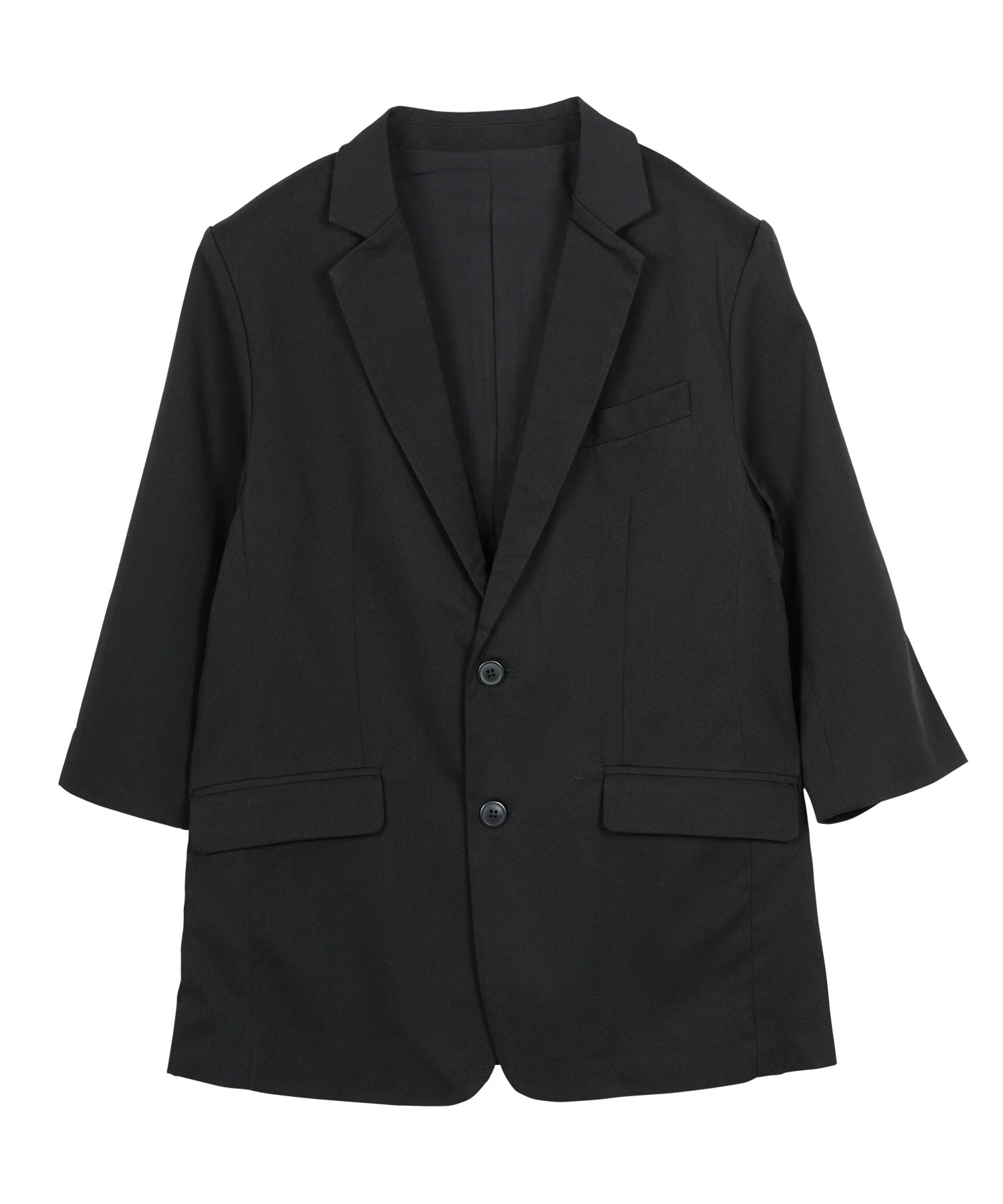 JIGGYS SHOP TR Stretch Tailored 3/4 Sleeve Jacket / Men's Jacket Tailored Blazer Outer Casual Business Office Summer Three-Quarter Sleeve