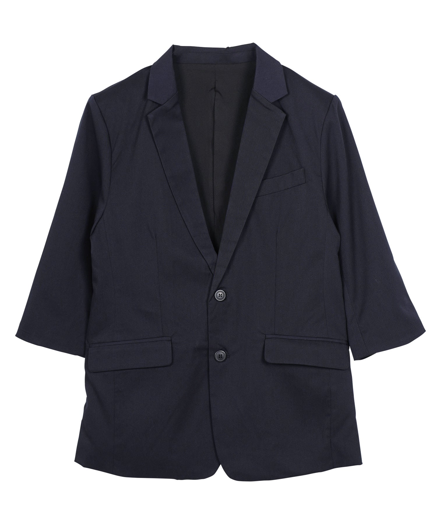 JIGGYS SHOP TR Stretch Tailored 3/4 Sleeve Jacket / Men's Jacket Tailored Blazer Outer Casual Business Office Summer Three-Quarter Sleeve