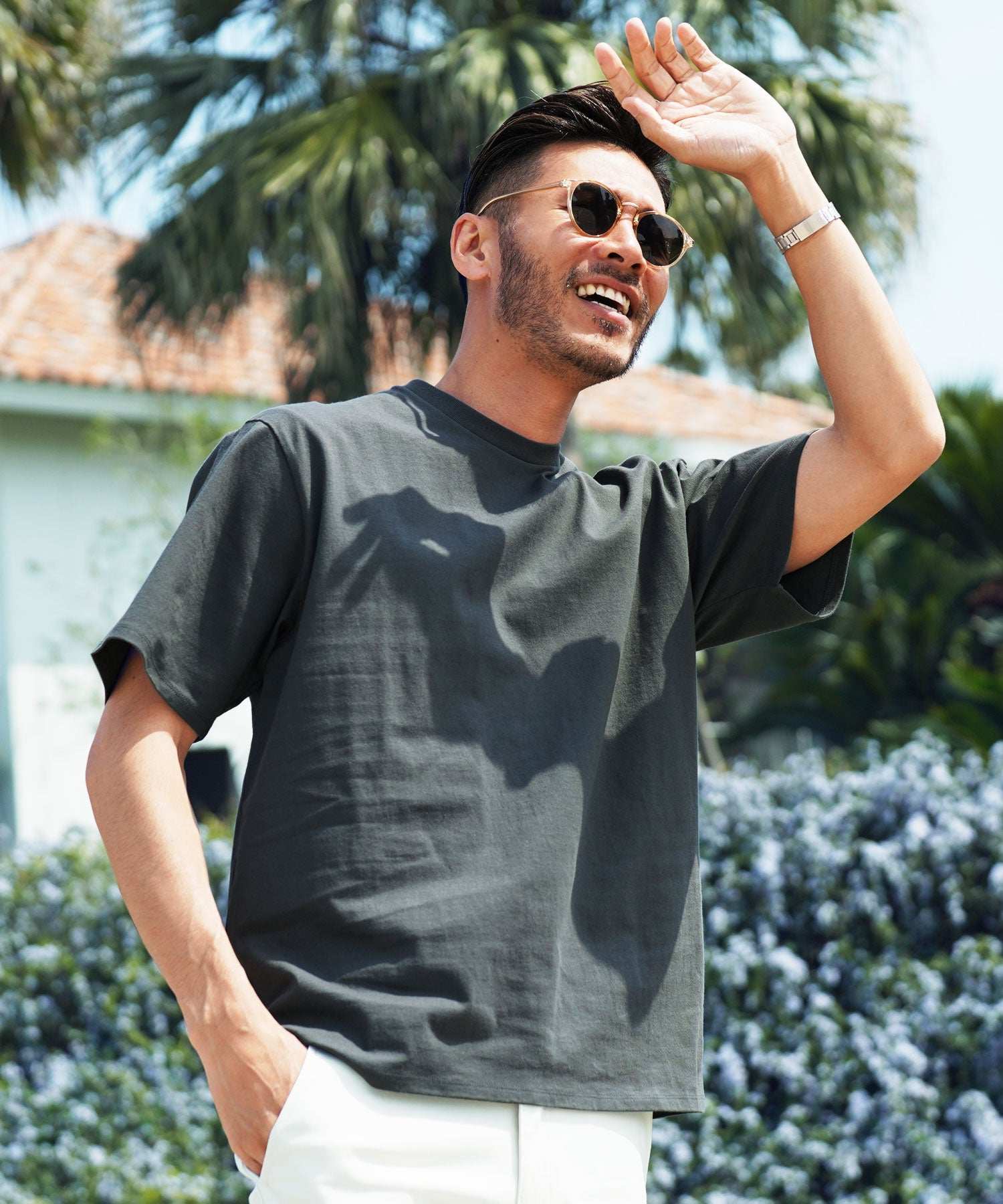 JIGGYS SHOP Sweat Stain Prevention Sweat-Proof T-Shirt / T-Shirt Sweat Stain Men's Big Silhouette Oversized Loose Body Cover T-Shirt Short Sleeve Tops Crew Neck