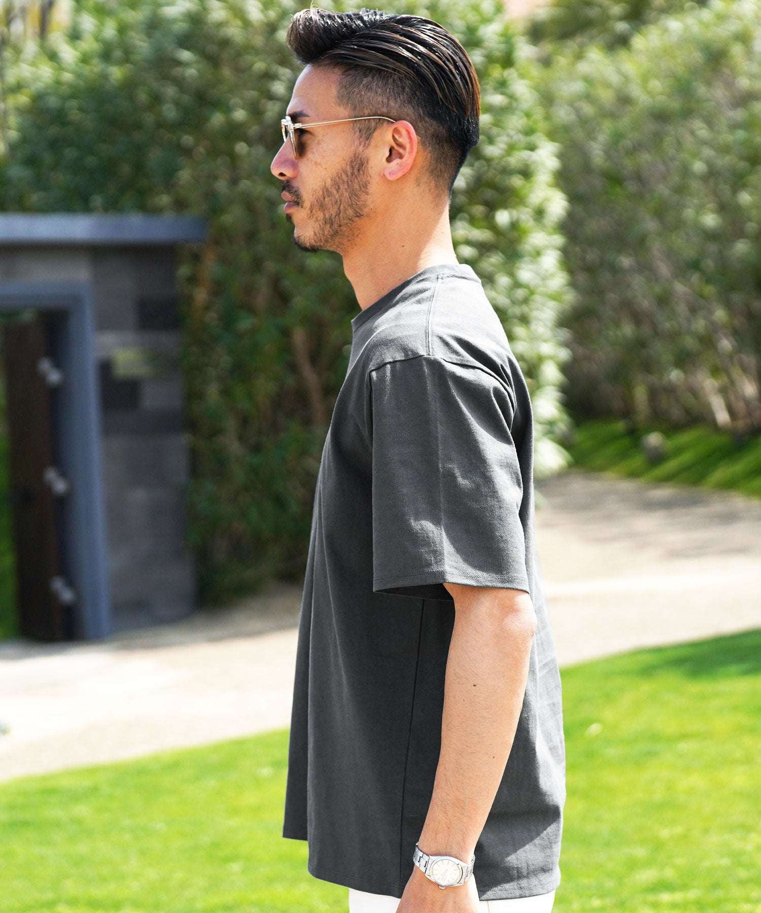 JIGGYS SHOP Sweat Stain Prevention Sweat-Proof T-Shirt / T-Shirt Sweat Stain Men's Big Silhouette Oversized Loose Body Cover T-Shirt Short Sleeve Tops Crew Neck