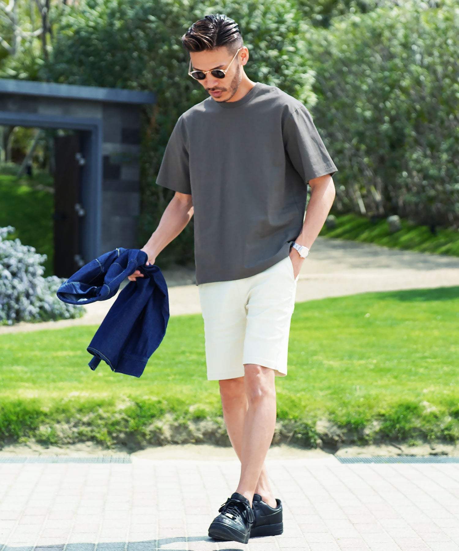 JIGGYS SHOP Sweat Stain Prevention Sweat-Proof T-Shirt / T-Shirt Sweat Stain Men's Big Silhouette Oversized Loose Body Cover T-Shirt Short Sleeve Tops Crew Neck