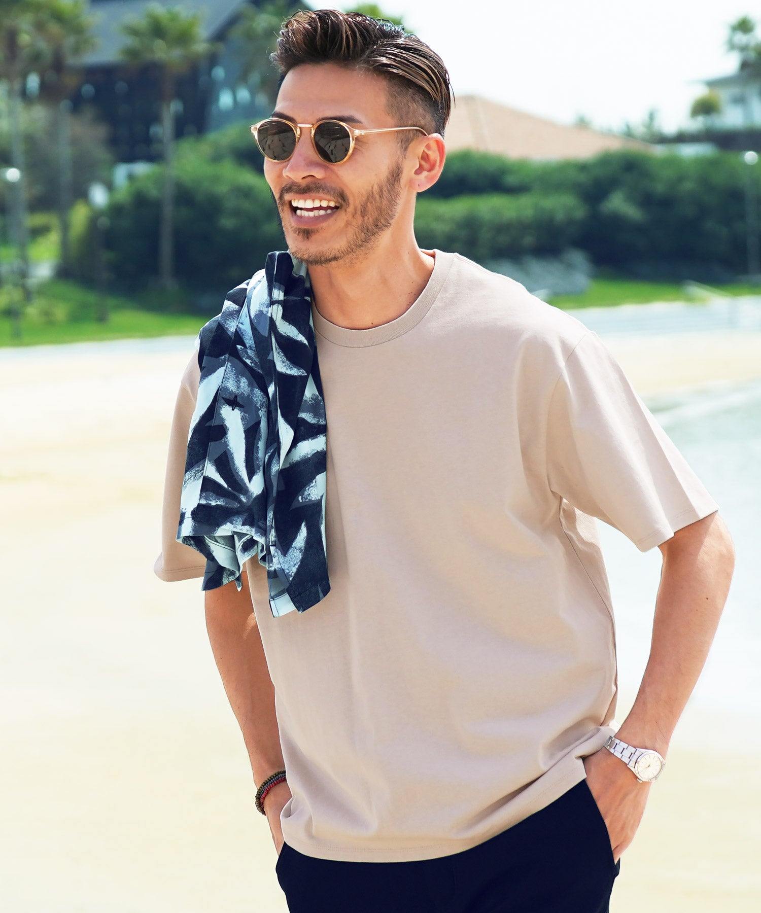 JIGGYS SHOP Sweat Stain Prevention Sweat-Proof T-Shirt / T-Shirt Sweat Stain Men's Big Silhouette Oversized Loose Body Cover T-Shirt Short Sleeve Tops Crew Neck